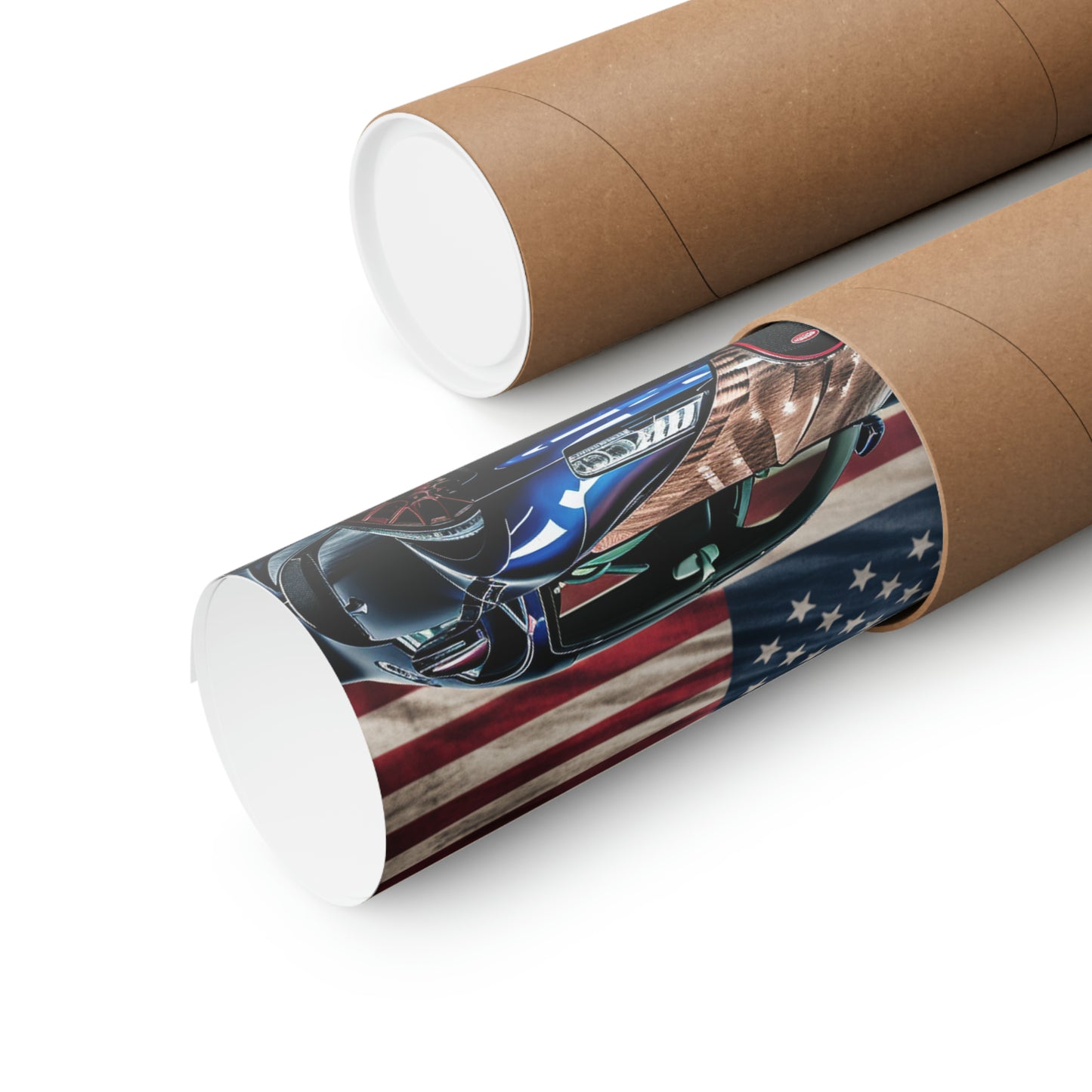 Premium Matte Vertical Posters Bugatti American Flag 4