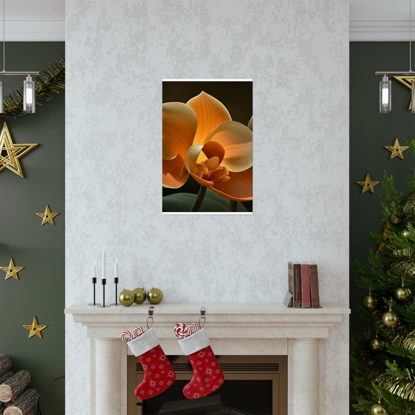 Premium Matte Vertical Posters Orange Orchid 4