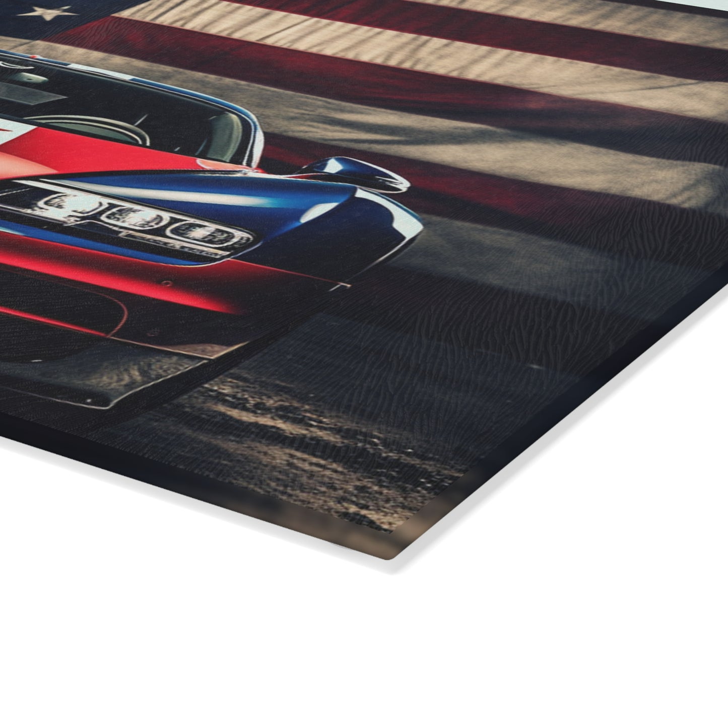 Glass Cutting Board Bugatti American Flag 3