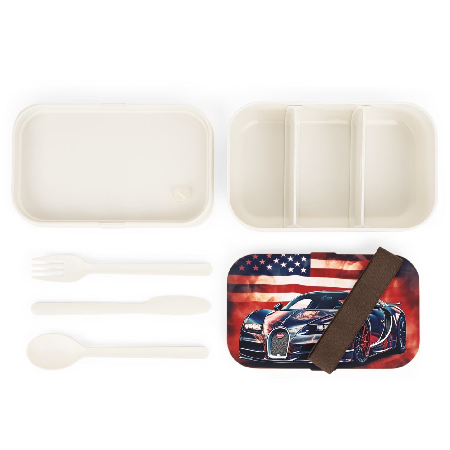 Bento Lunch Box Abstract American Flag Background Bugatti 4