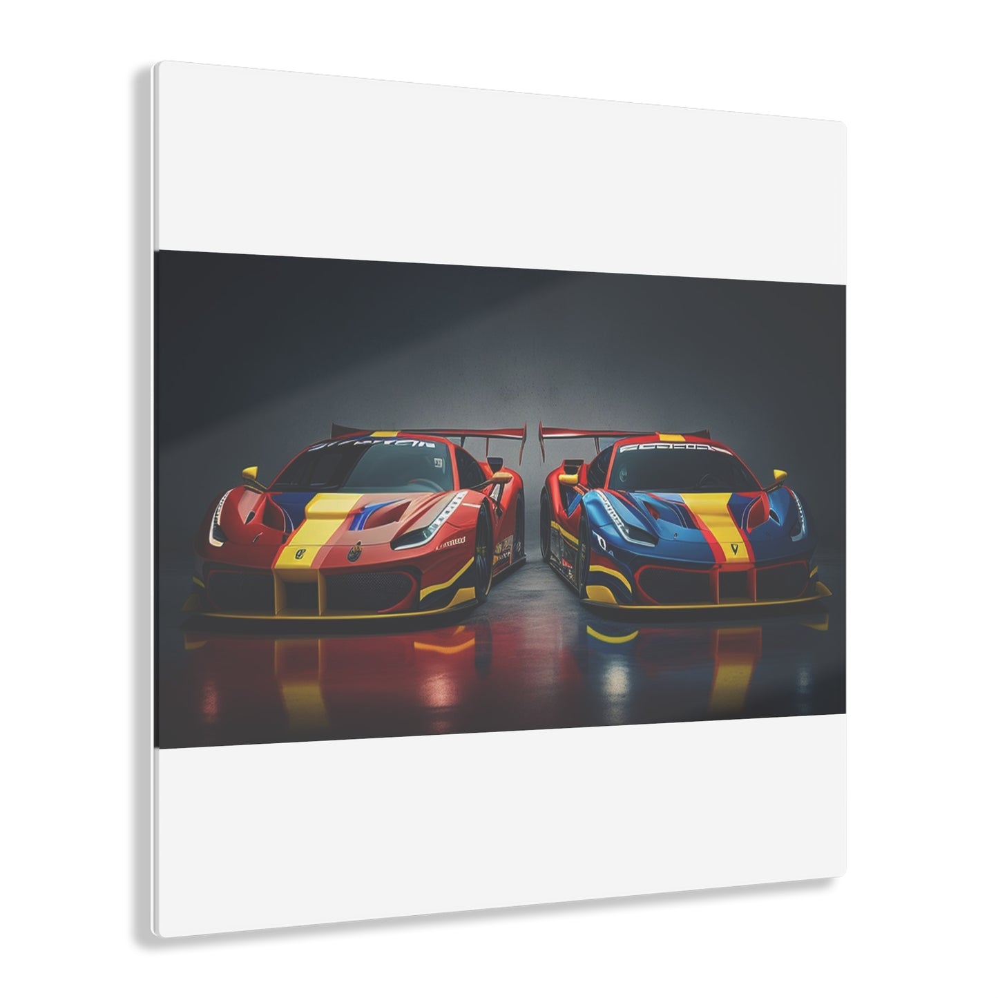 Acrylic Prints Ferrari Red Blue 4