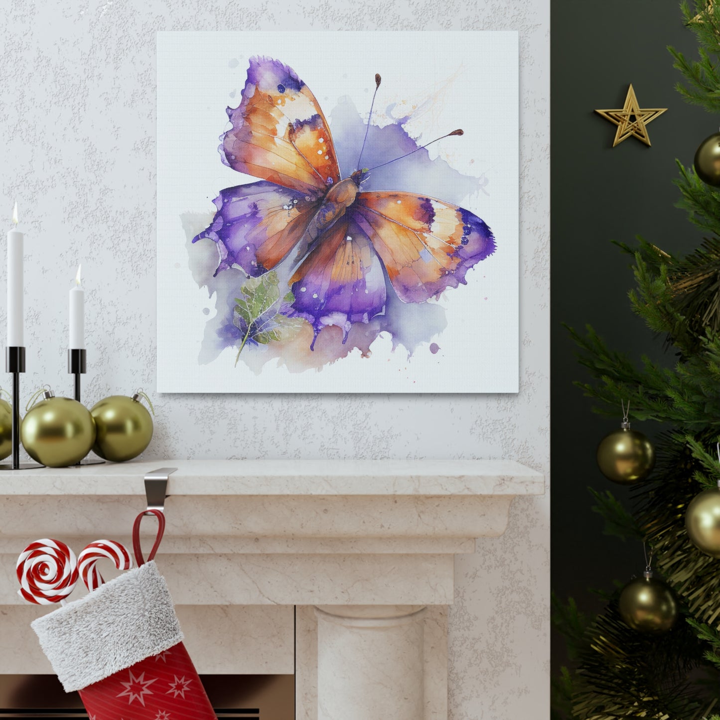 Canvas Gallery Wraps MerlinRose Watercolor Butterfly 2