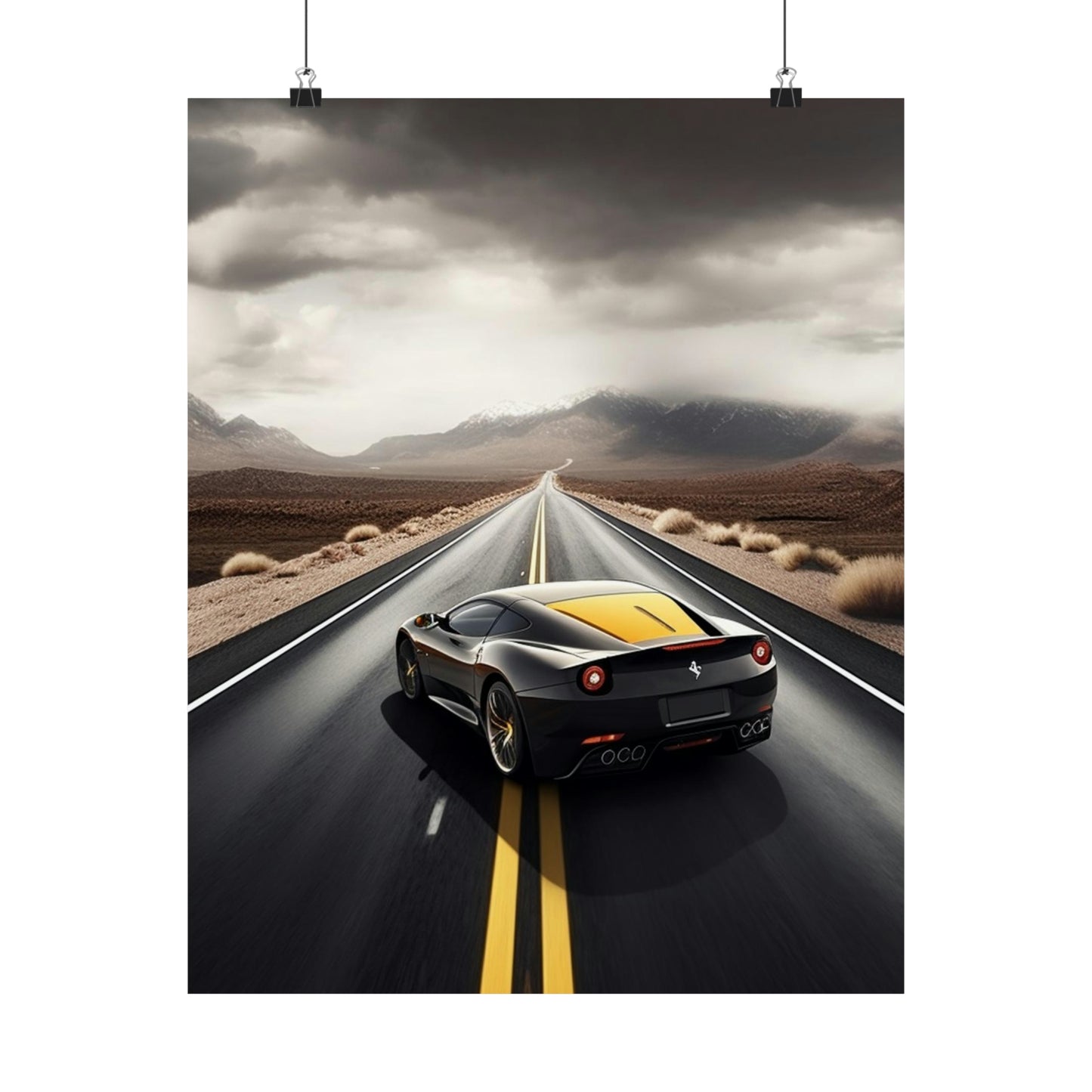 Premium Matte Vertical Posters Ferrari Road 4