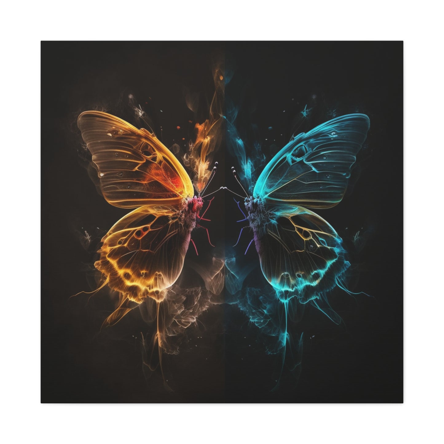 Canvas Gallery Wraps Kiss Neon Butterfly 7