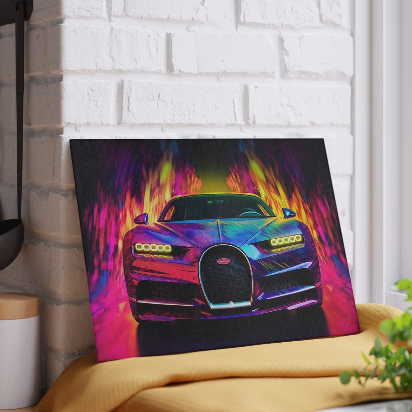 Glass Cutting Board Florescent Bugatti Flair 3