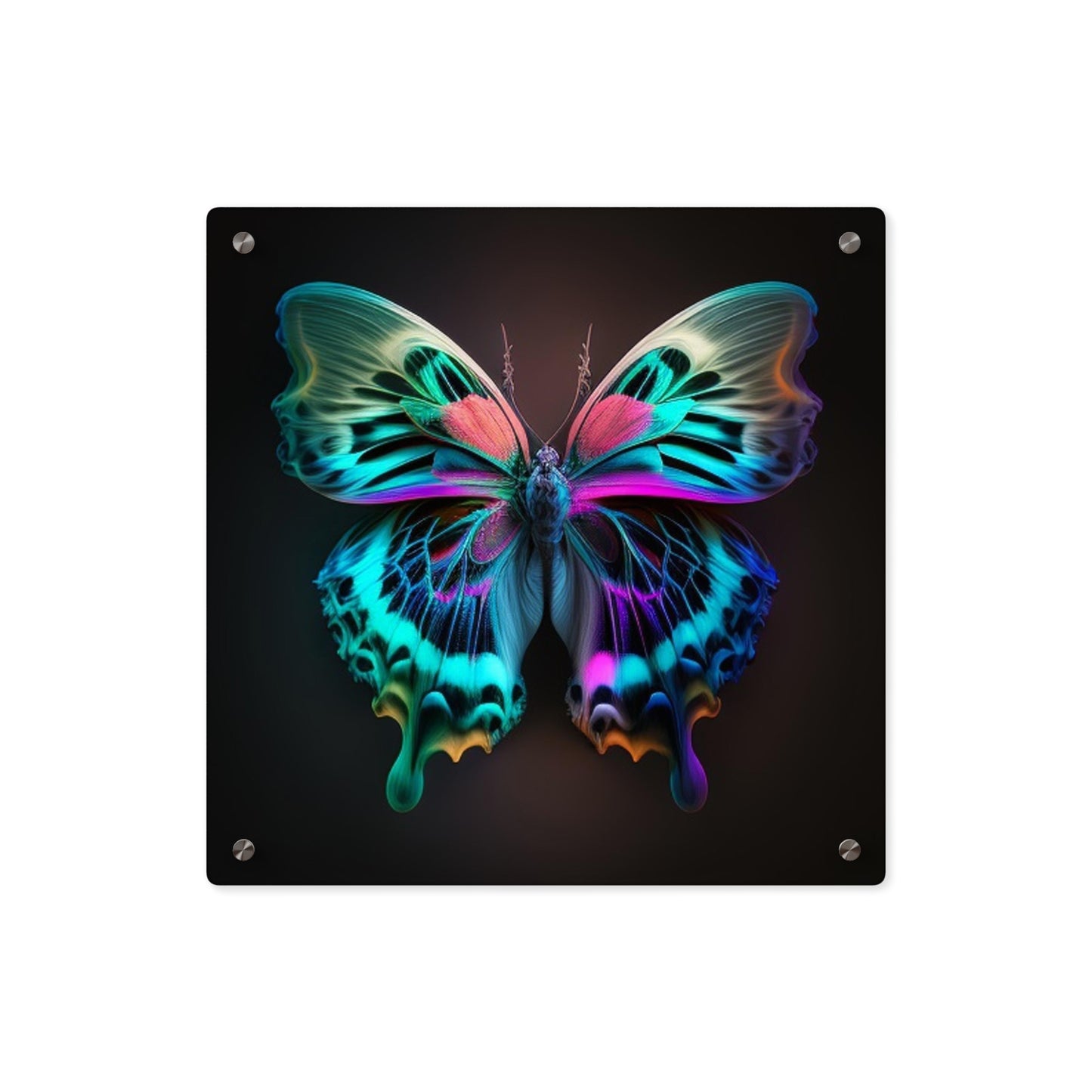 Acrylic Wall Art Panels Neon Butterfly Fusion 1