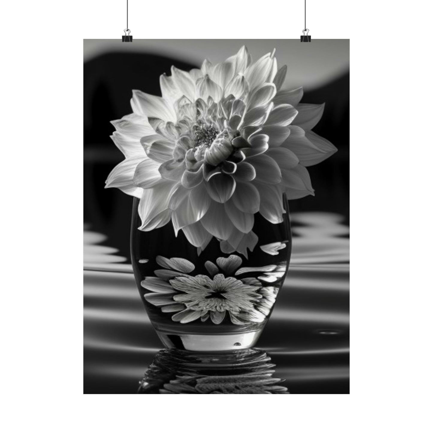 Premium Matte Vertical Posters White Dahlia 4