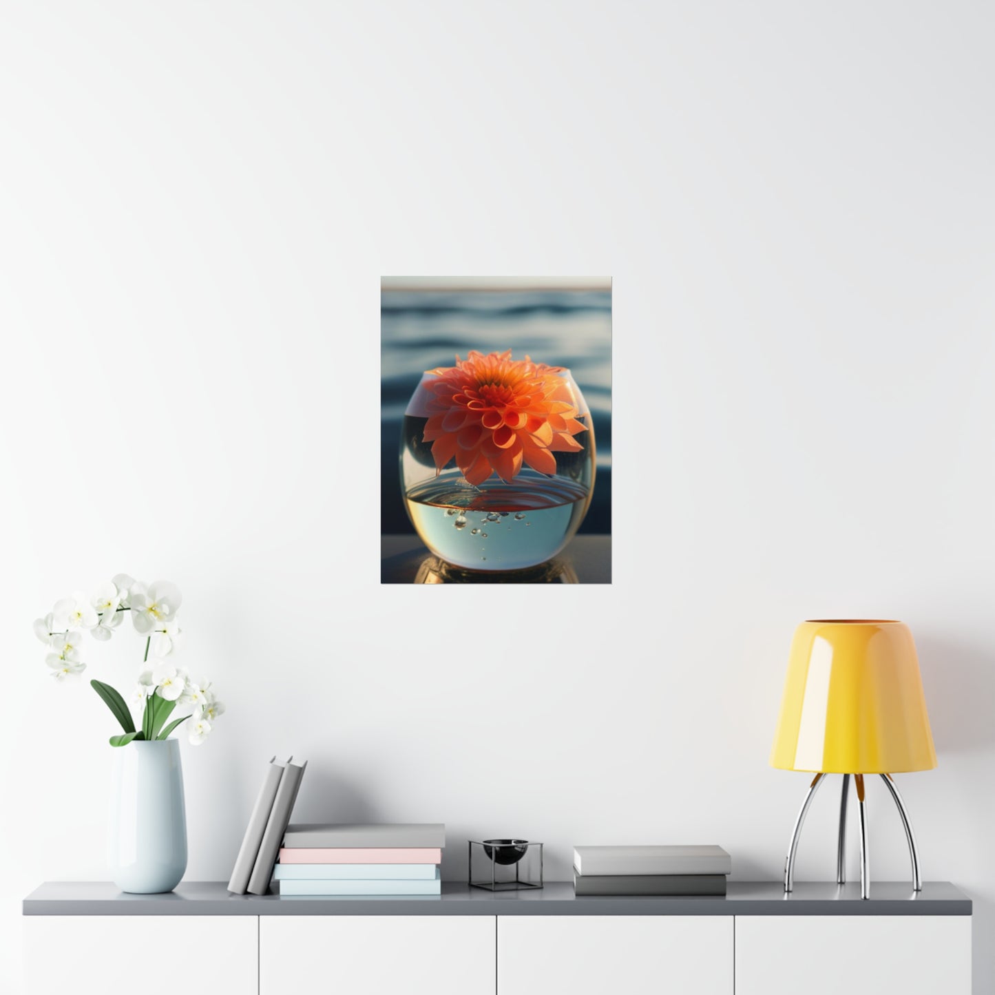 Premium Matte Vertical Posters Dahlia Orange 2