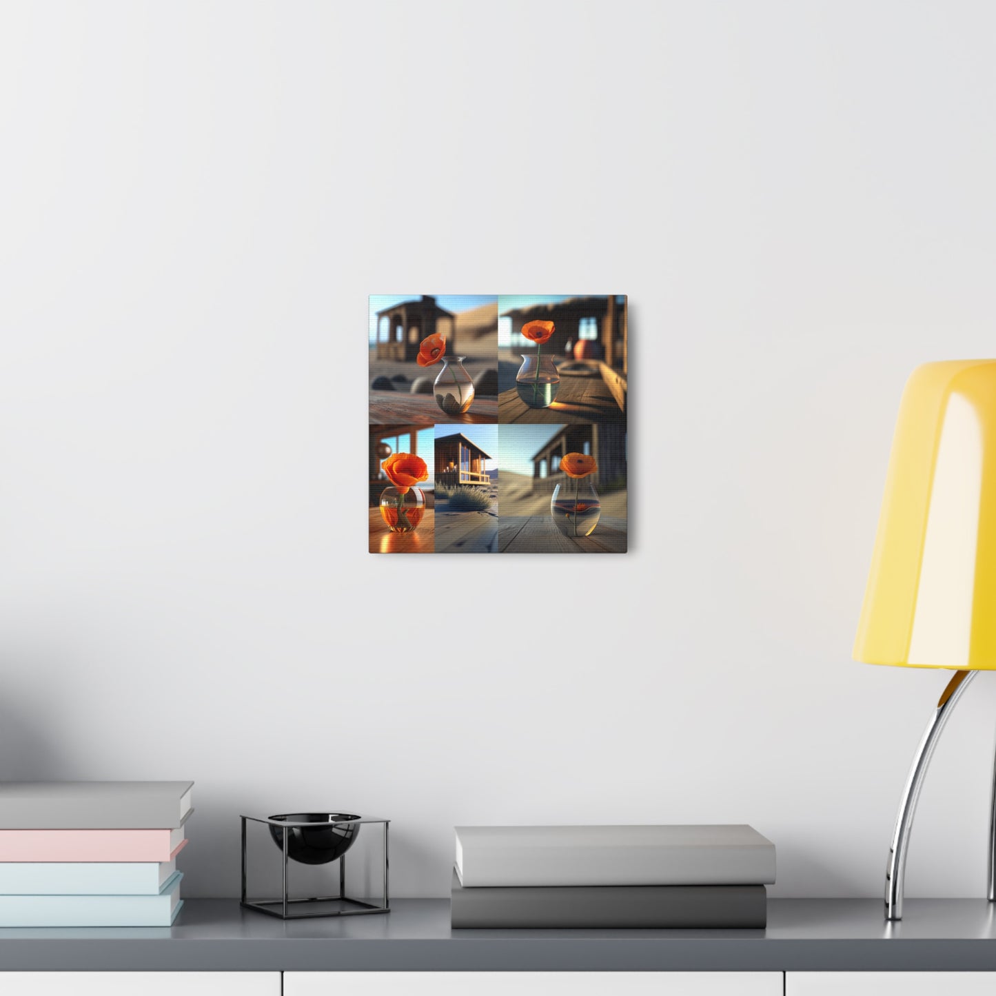 Canvas Gallery Wraps Poppy in a Glass Vase 5
