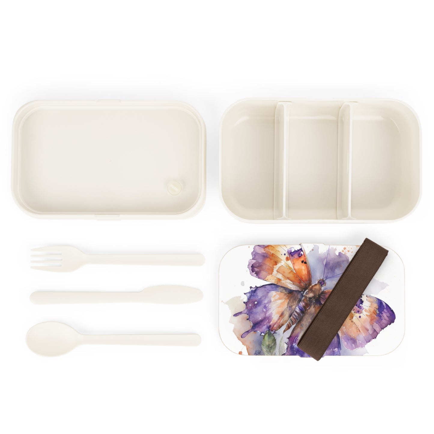 Bento Lunch Box MerlinRose Watercolor Butterfly 1