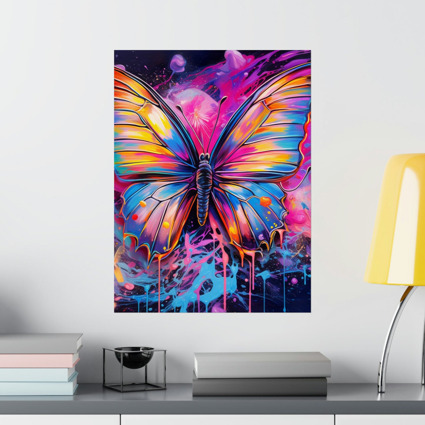 Premium Matte Vertical Posters Pink Butterfly Flair 3