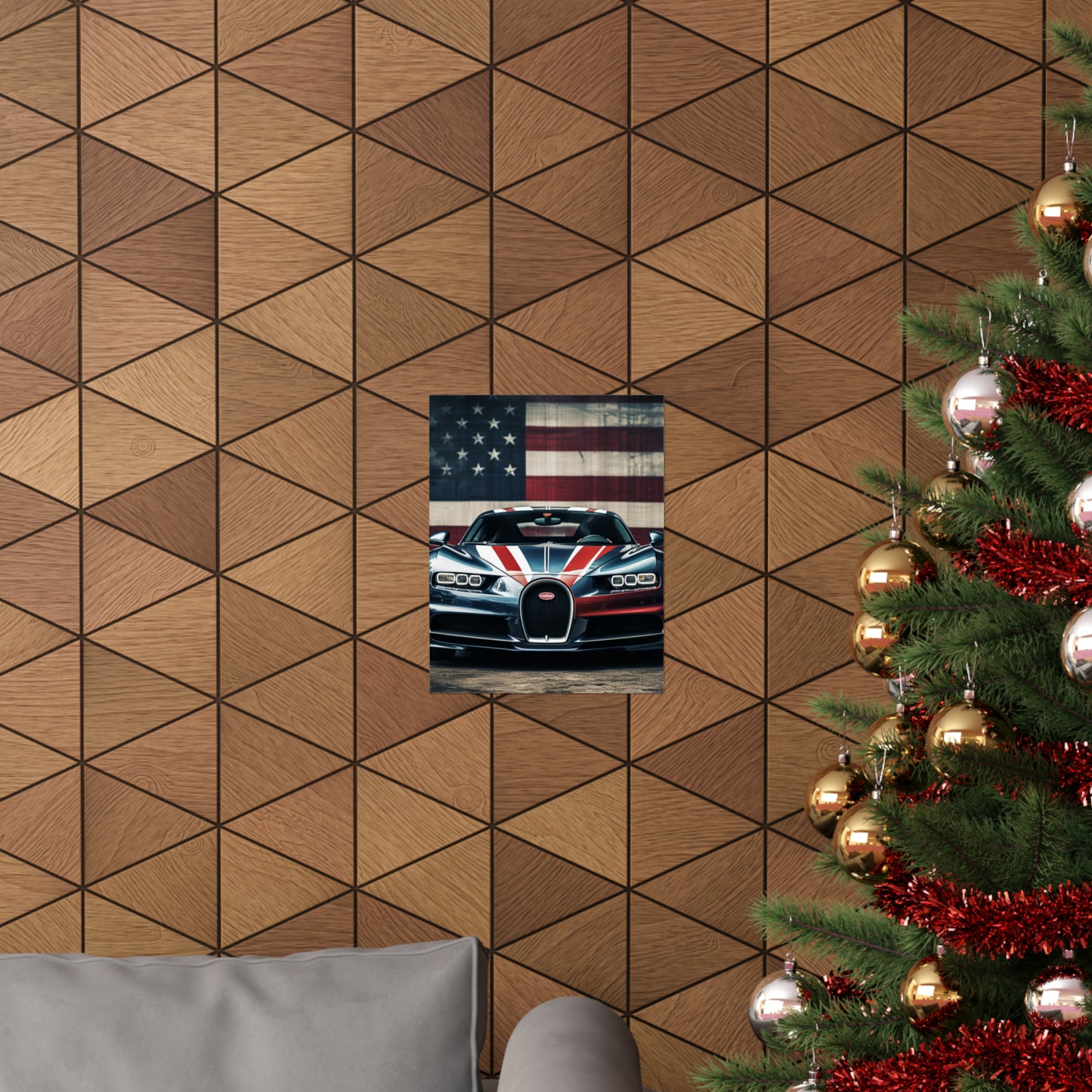 Premium Matte Vertical Posters Bugatti Flag 2