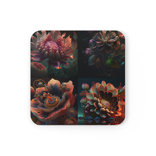 Corkwood Coaster Set Flower Arangment 5