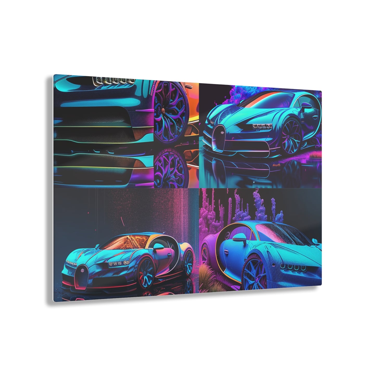 Acrylic Prints Bugatti Neon Chiron 5