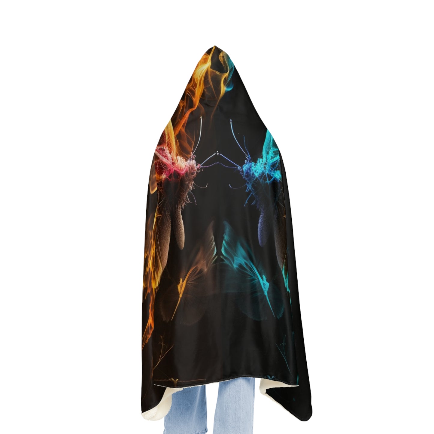 Snuggle Hooded Blanket Kiss Neon Butterfly 10