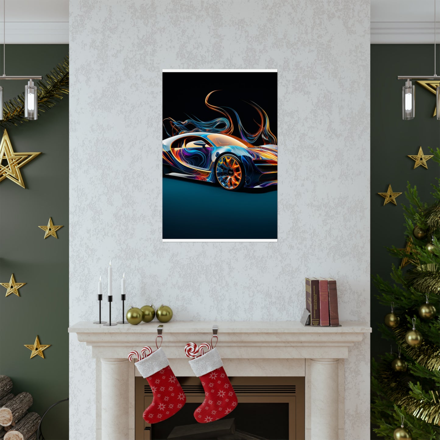 Premium Matte Vertical Posters Bugatti Abstract Flair 2