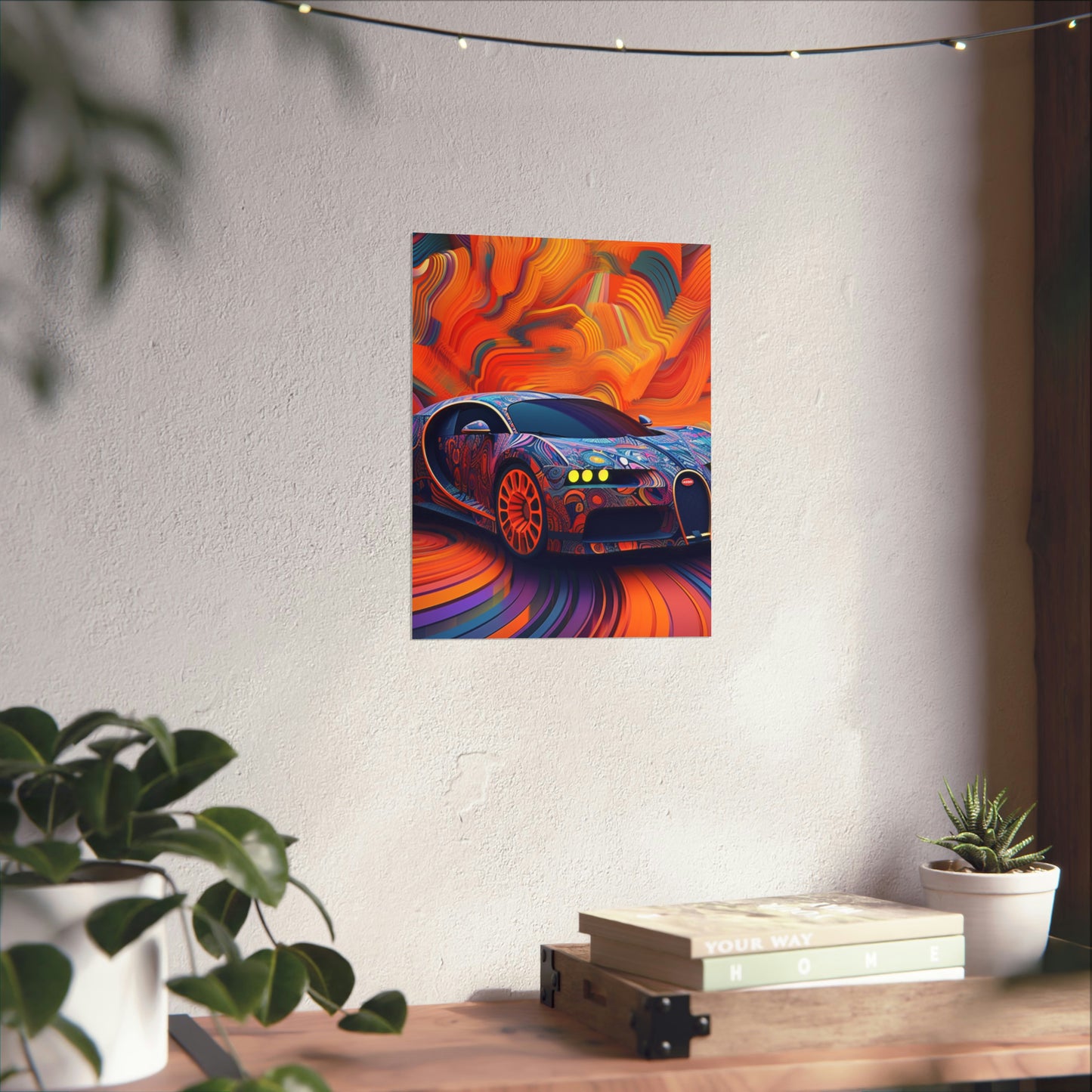 Premium Matte Vertical Posters Bugatti Abstract Concept 4