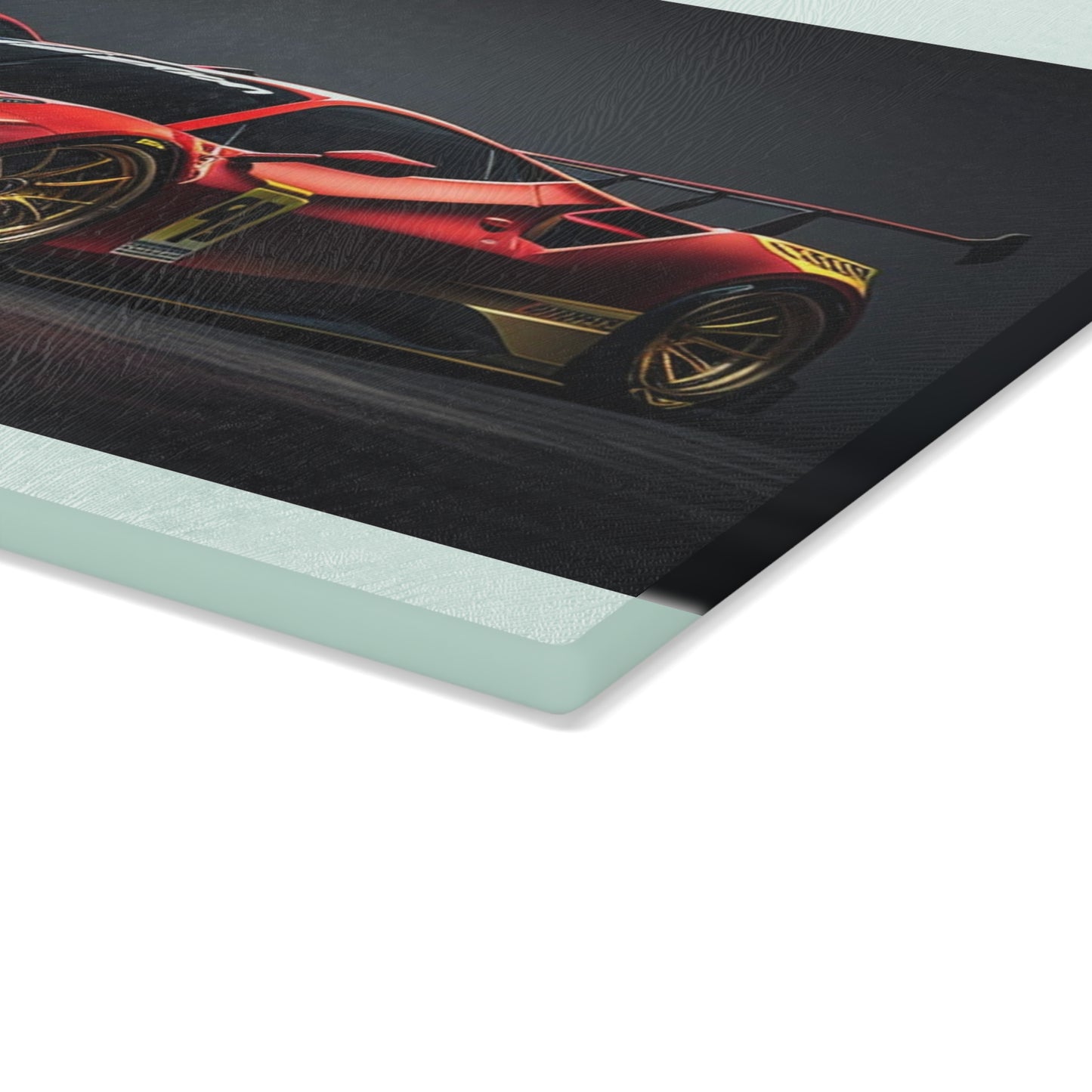 Glass Cutting Board Ferrari Red 3