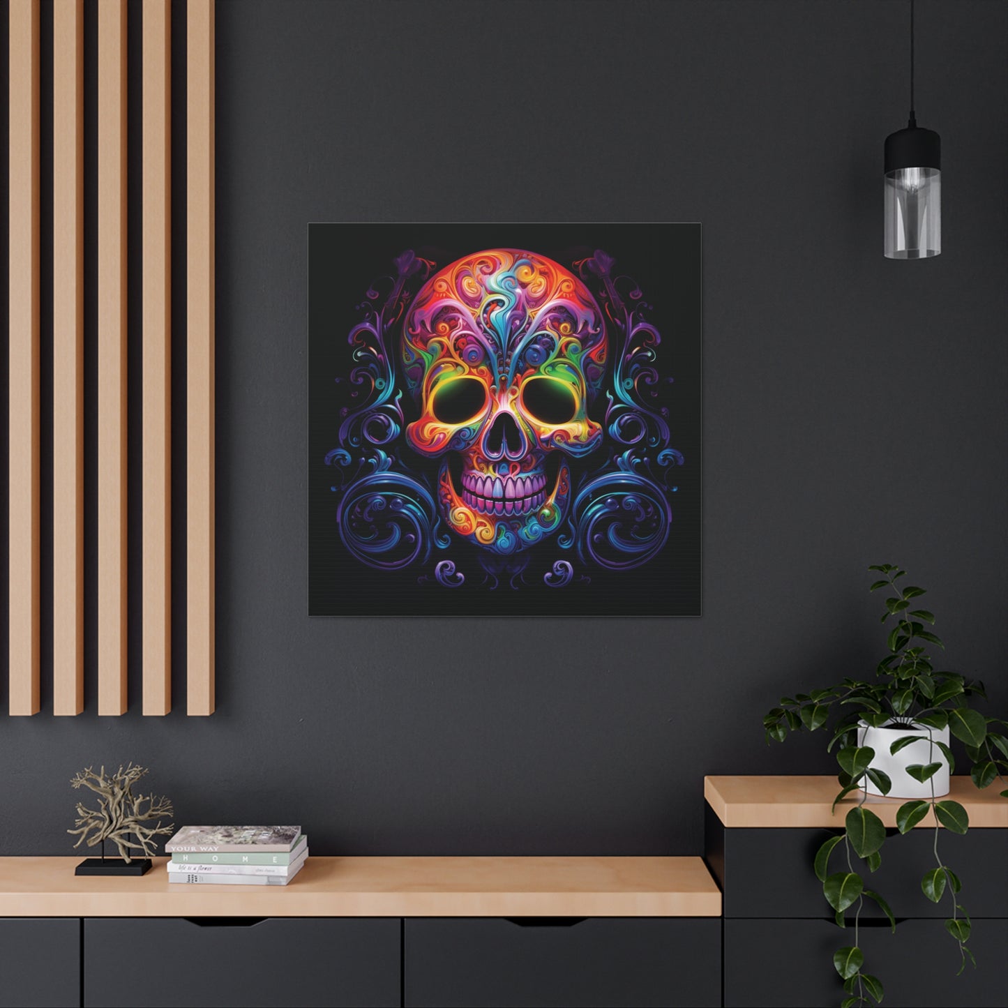 Canvas Gallery Wraps Macro Skull Color 2