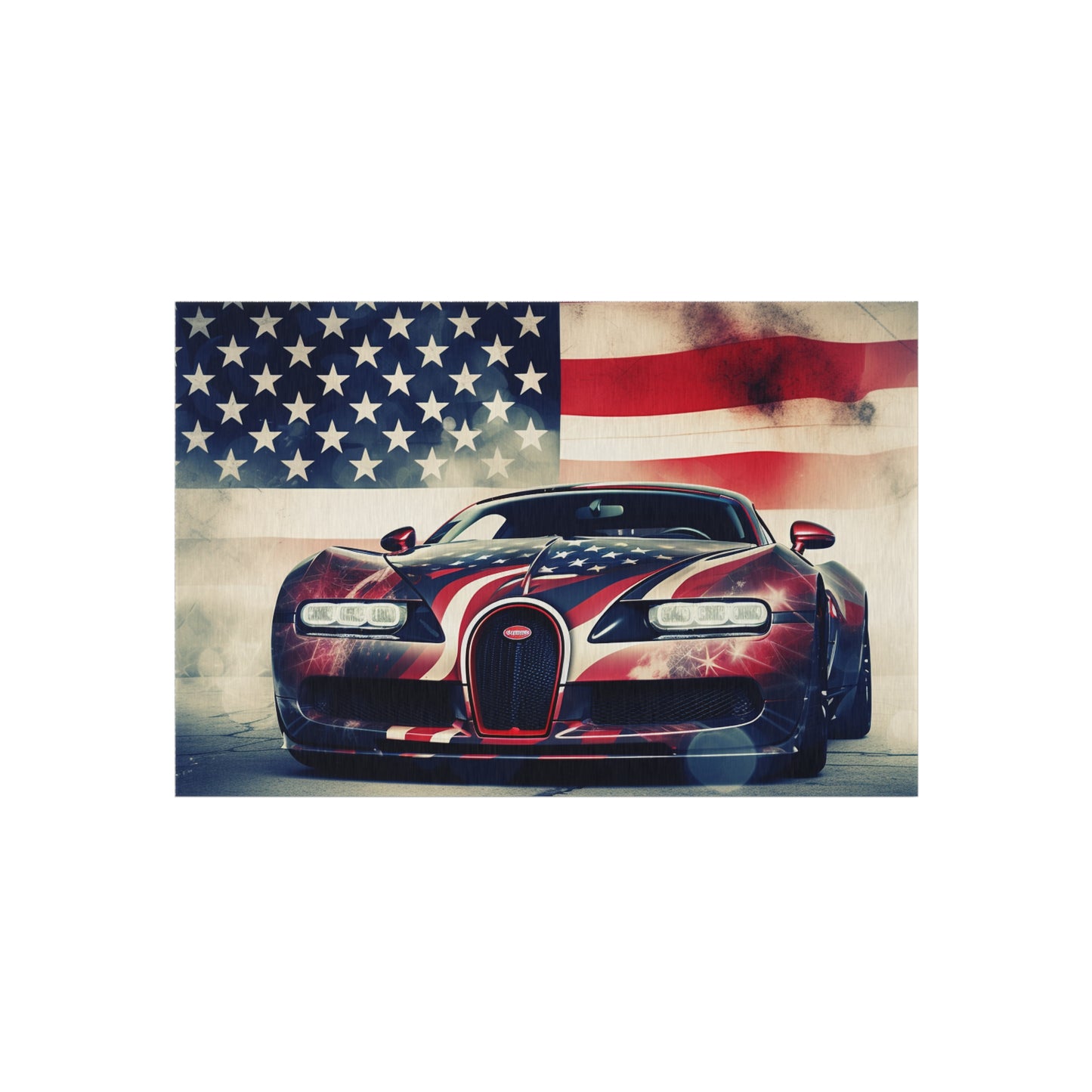 Outdoor Rug  Abstract American Flag Background Bugatti 1