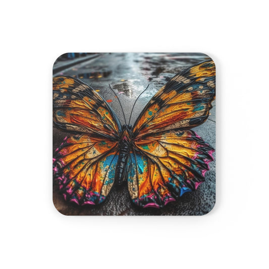 Corkwood Coaster Set Liquid Street Butterfly 1