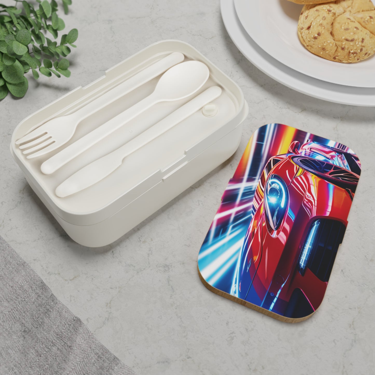Bento Lunch Box Macro Flag Ferrari 1