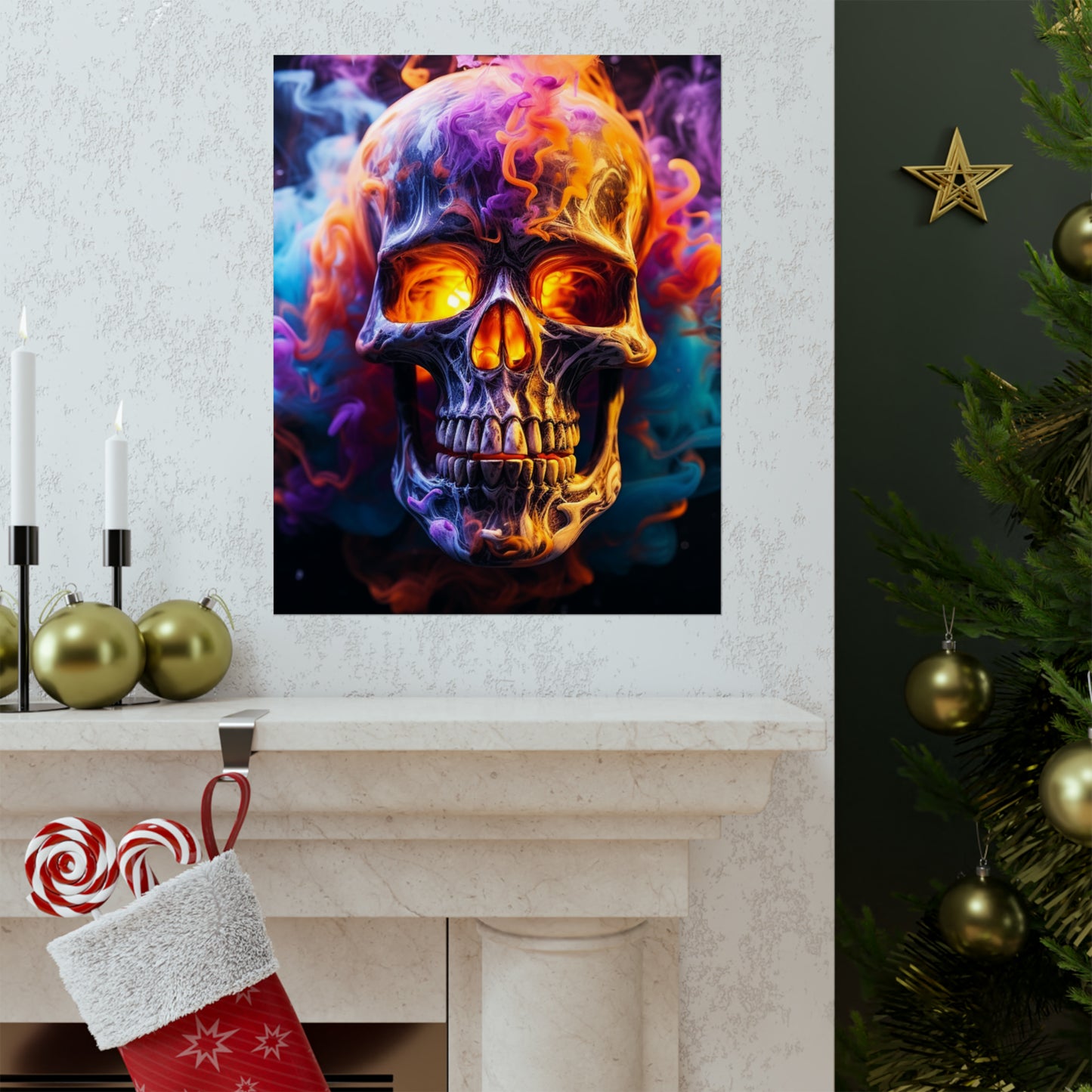 Premium Matte Vertical Posters Macro Skull 2