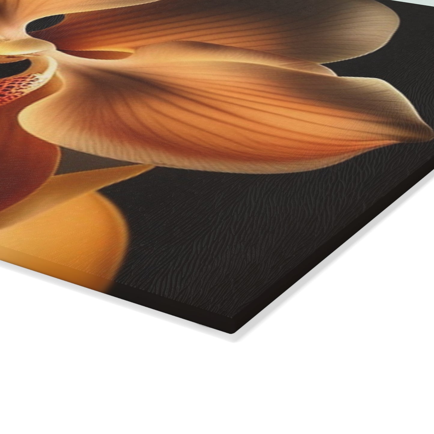 Glass Cutting Board Orange Orchid 2