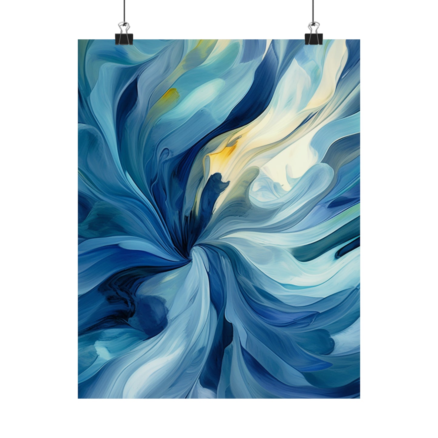 Premium Matte Vertical Posters Blue Tluip Abstract 4