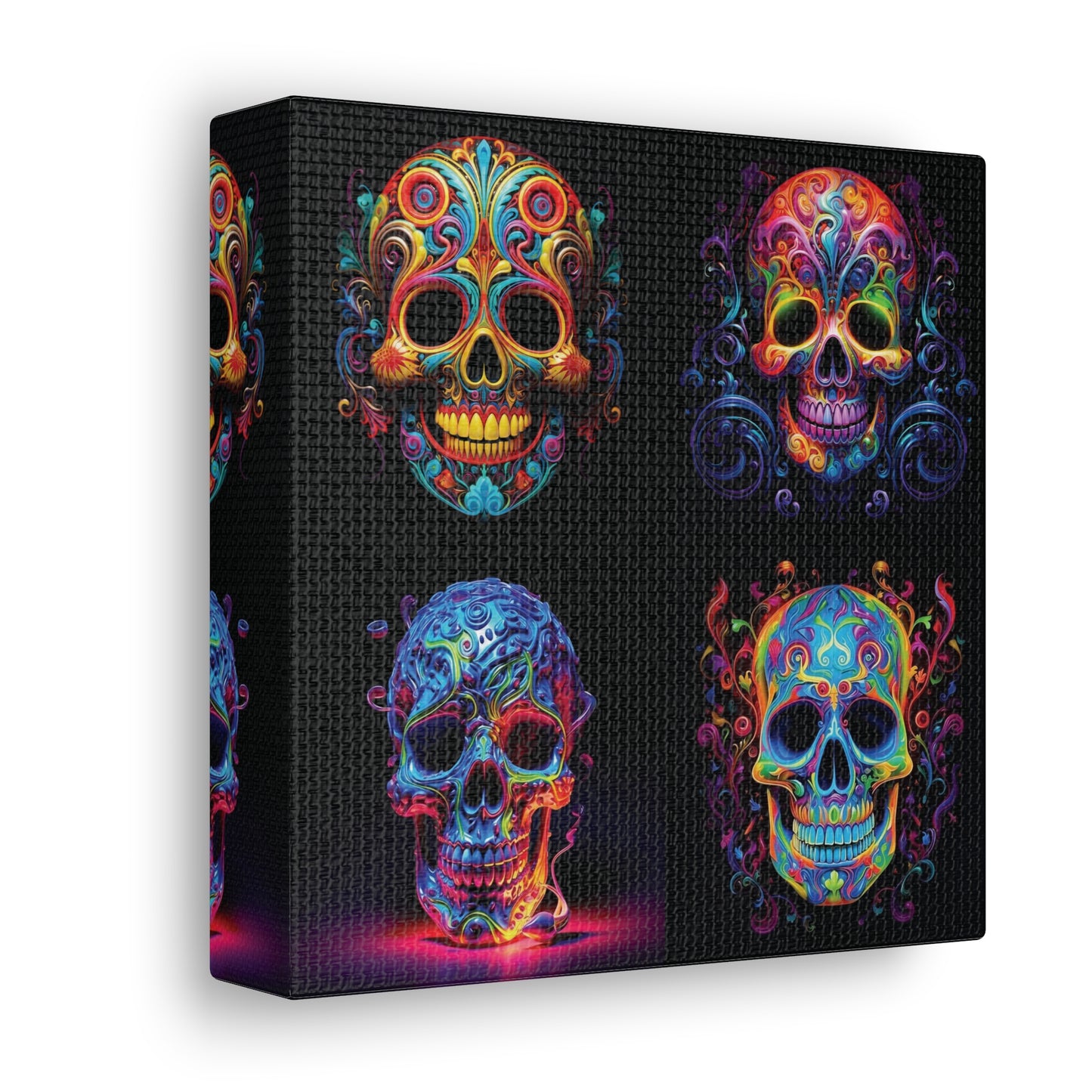 Canvas Gallery Wraps Macro Skull Color 5