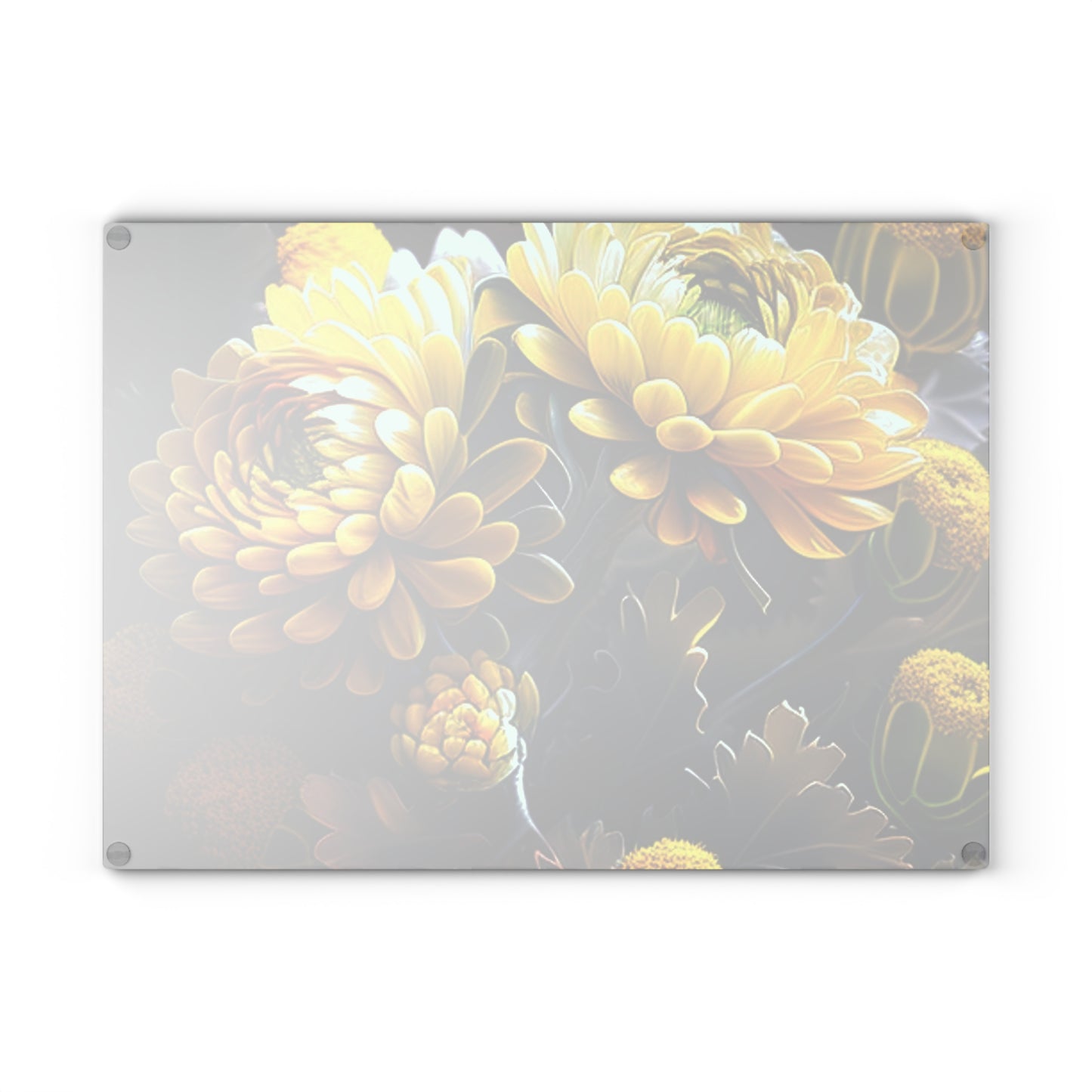 Glass Cutting Board Yellow Hermosas Flores Amarillas 3