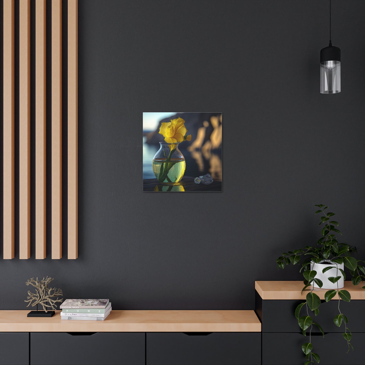 Canvas Gallery Wraps Yellow Gladiolus glass 3