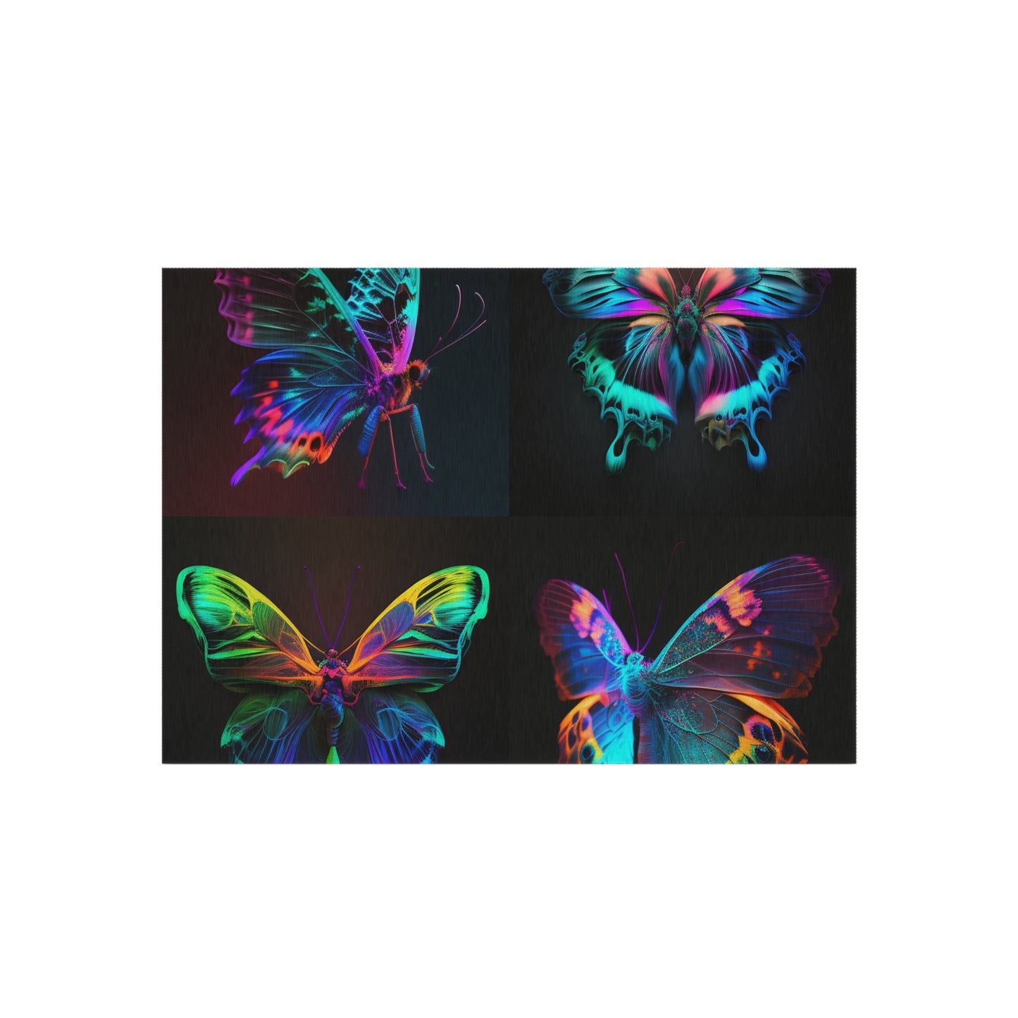 Outdoor Rug  Raw Hyper Color Butterfly 5