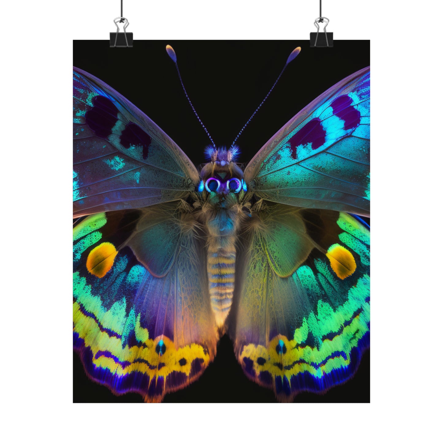 Premium Matte Vertical Posters Neon Hue Butterfly 4