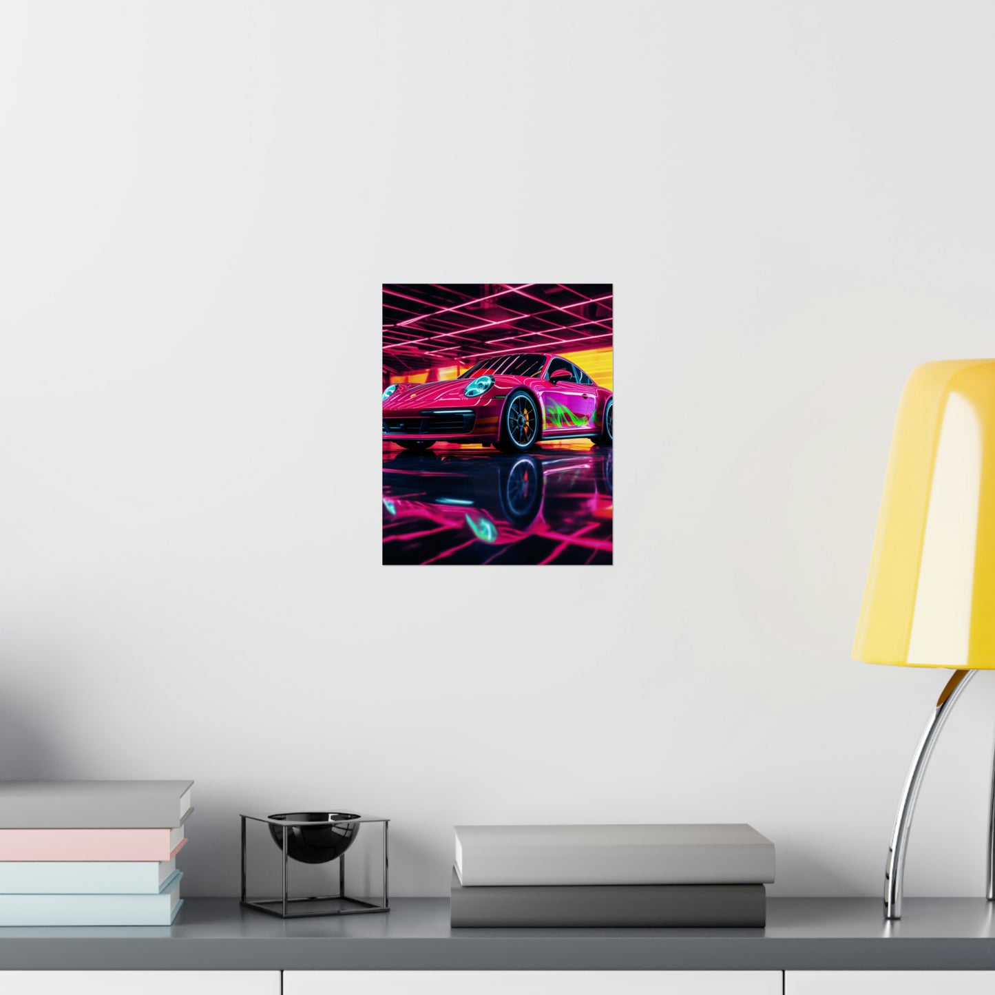 Premium Matte Vertical Posters Macro Porsche 3