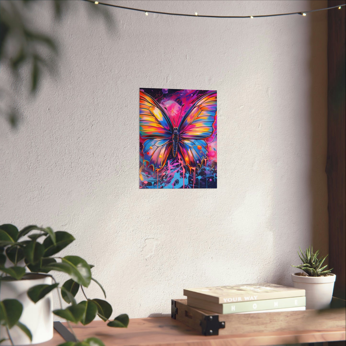 Premium Matte Vertical Posters Pink Butterfly Flair 3