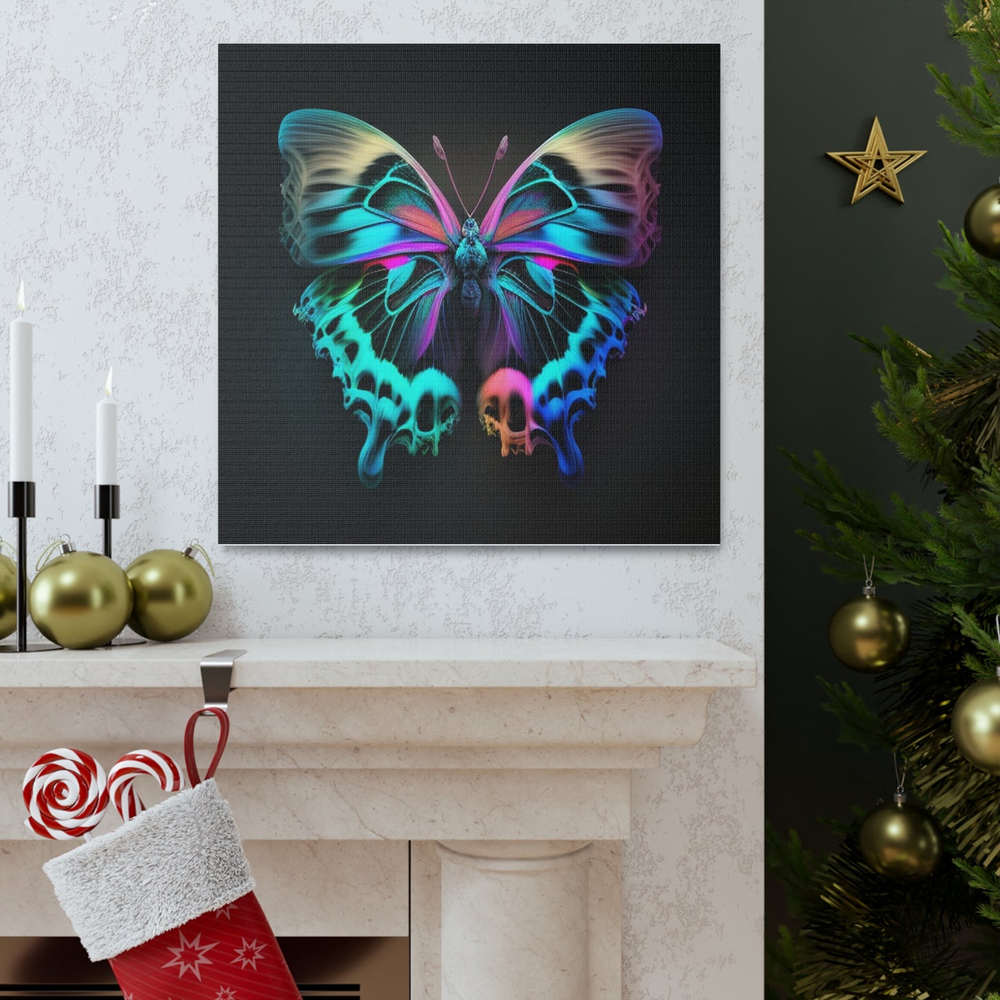 Canvas Gallery Wraps Neon Butterfly Fusion 2