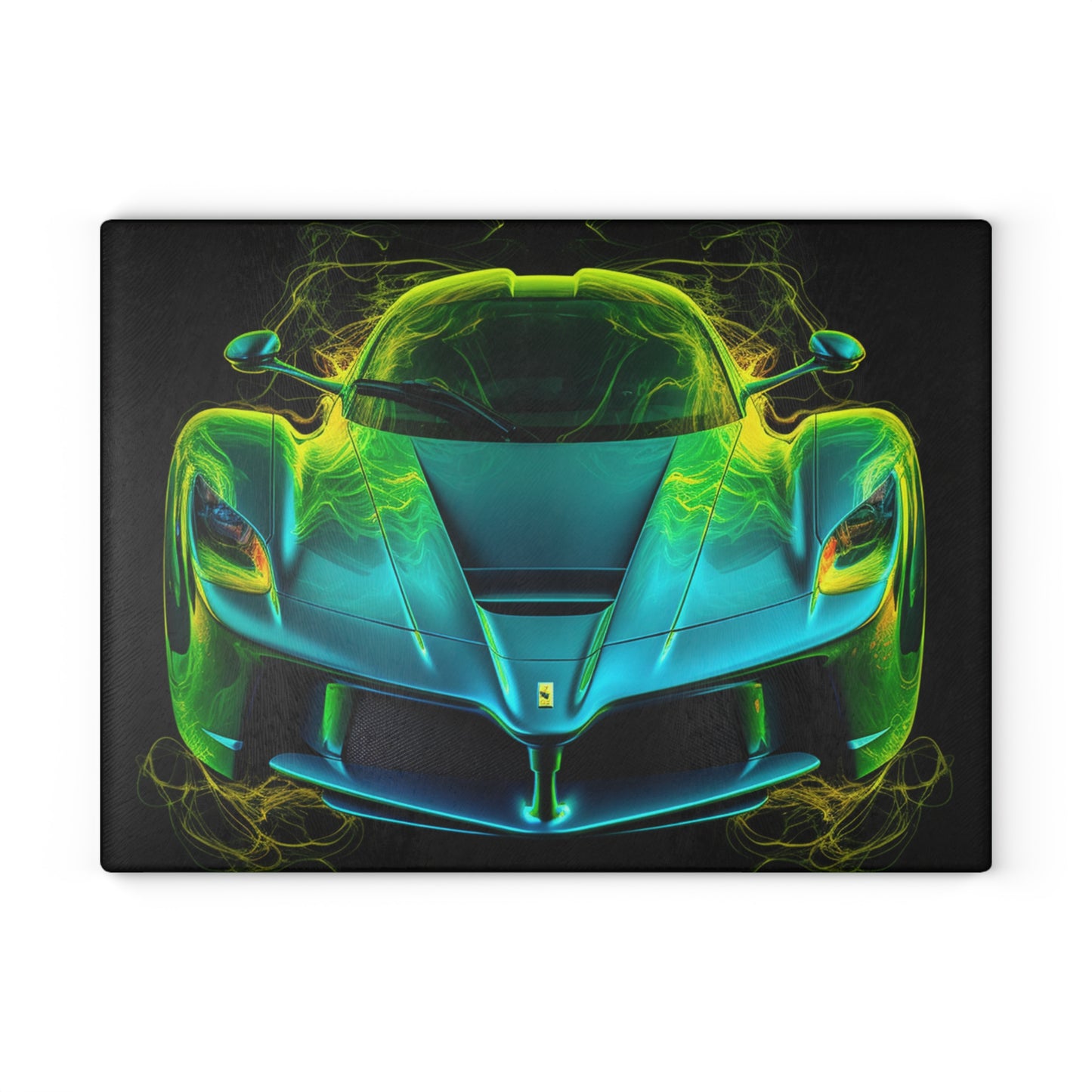 Glass Cutting Board Ferrari Neon 2