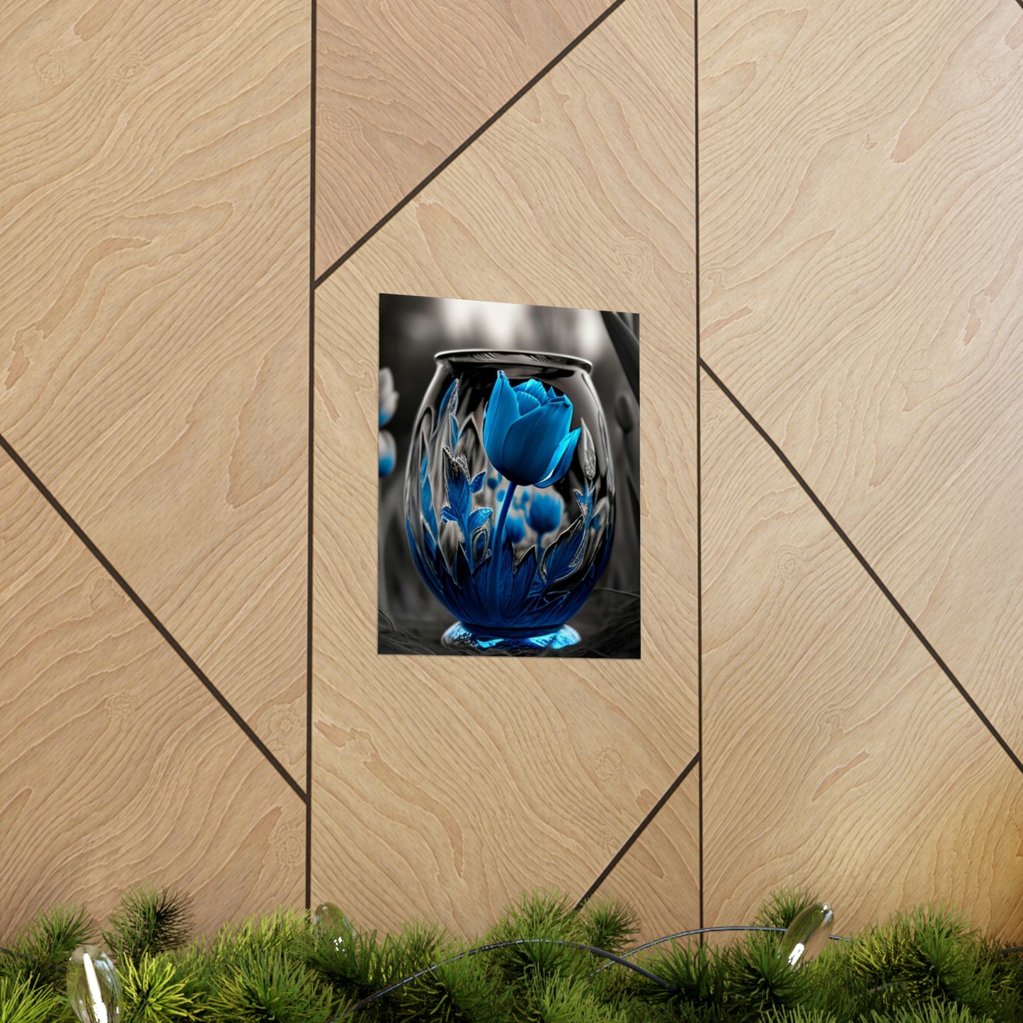 Premium Matte Vertical Posters Tulip Blue 2