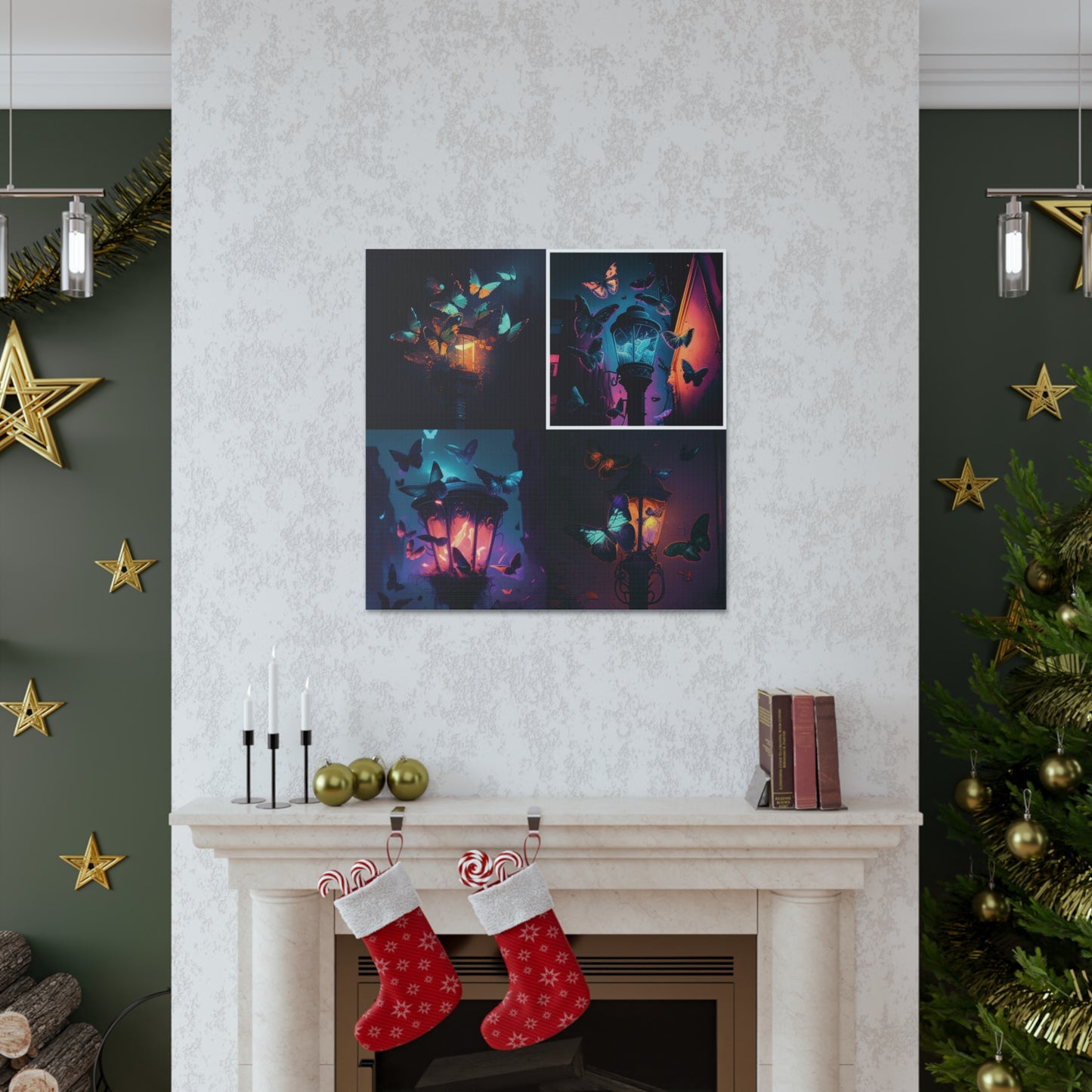 Canvas Gallery Wraps Street Light Butterfly 5