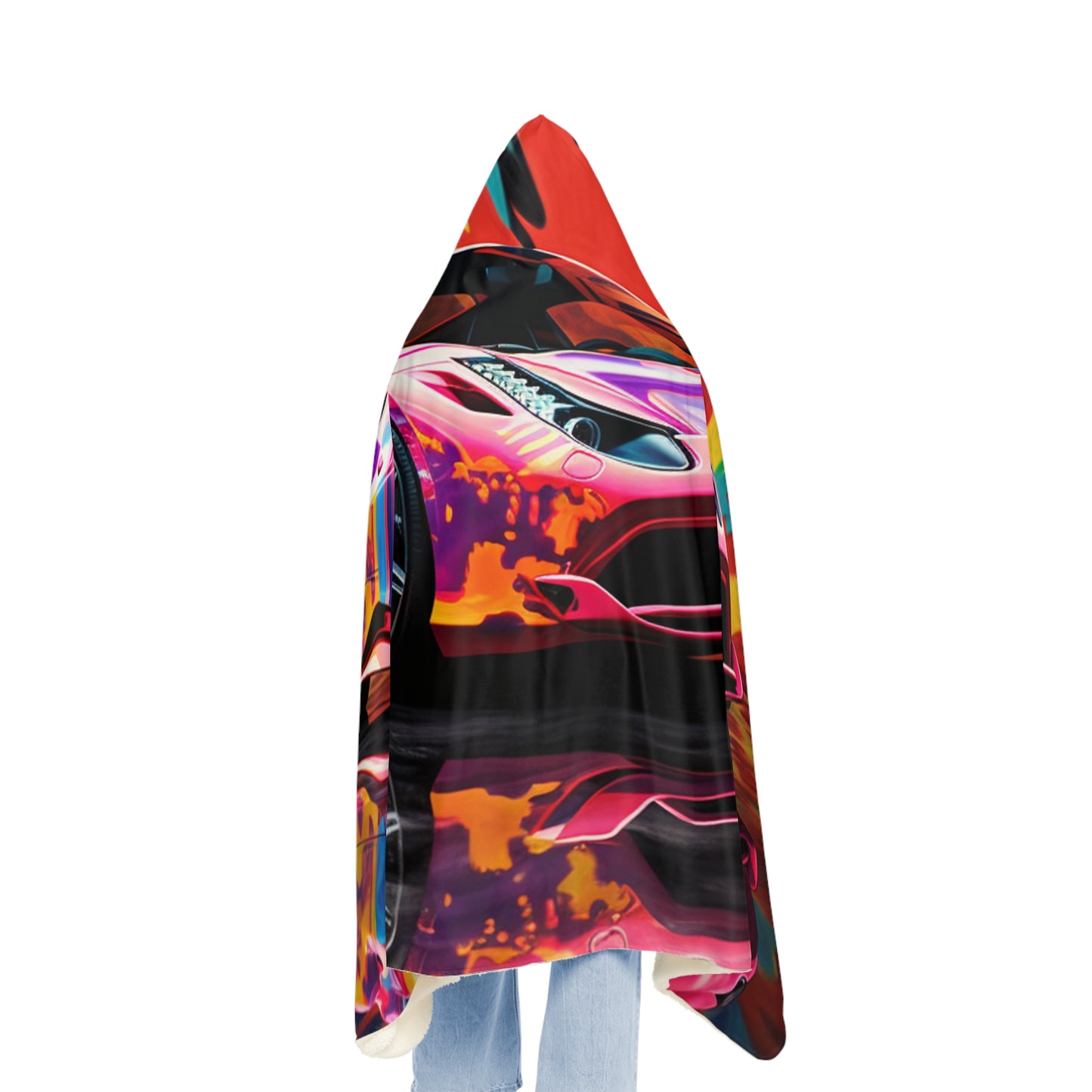 Snuggle Hooded Blanket Hyper Colorfull Ferrari 3