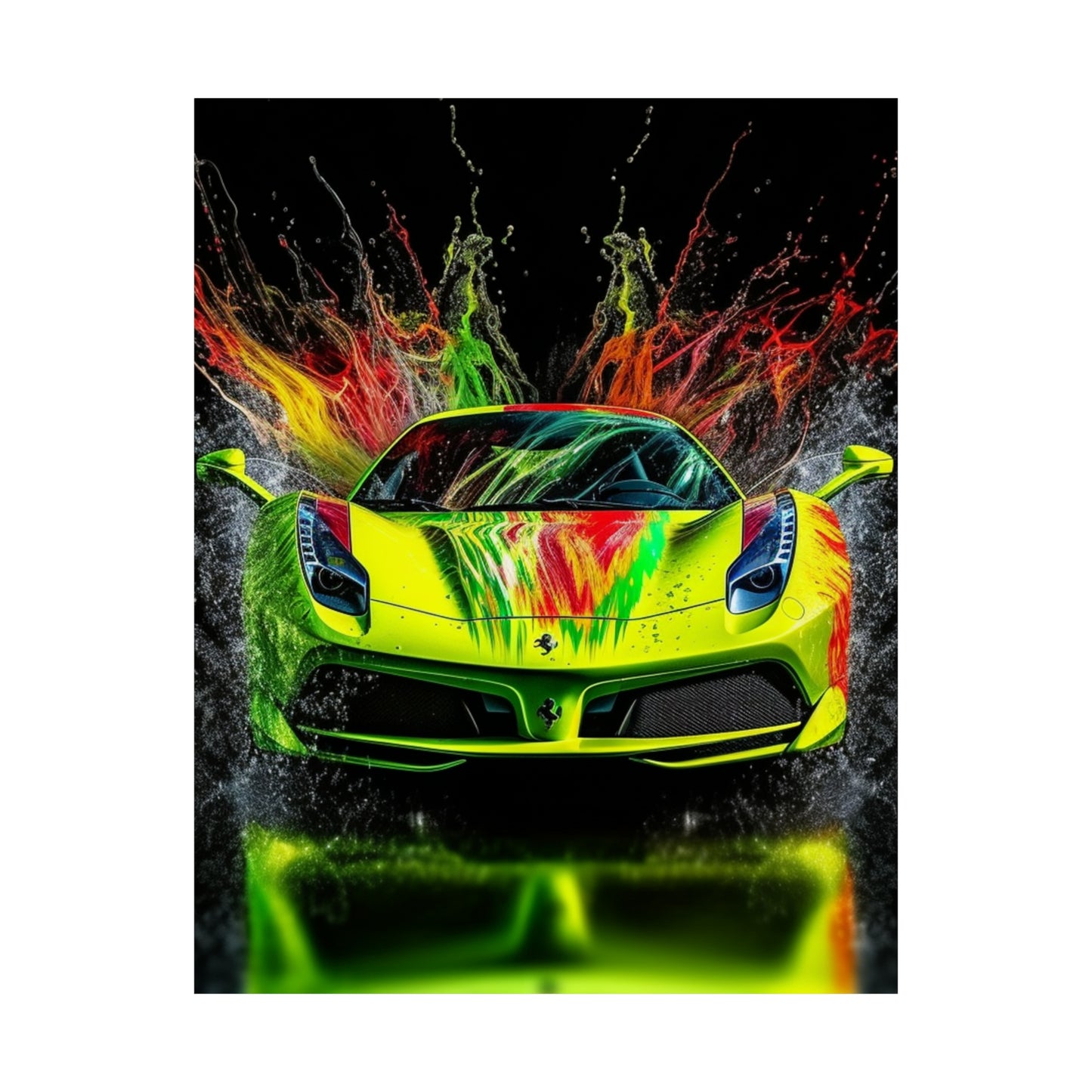 Premium Matte Vertical Posters Farrari Water 1