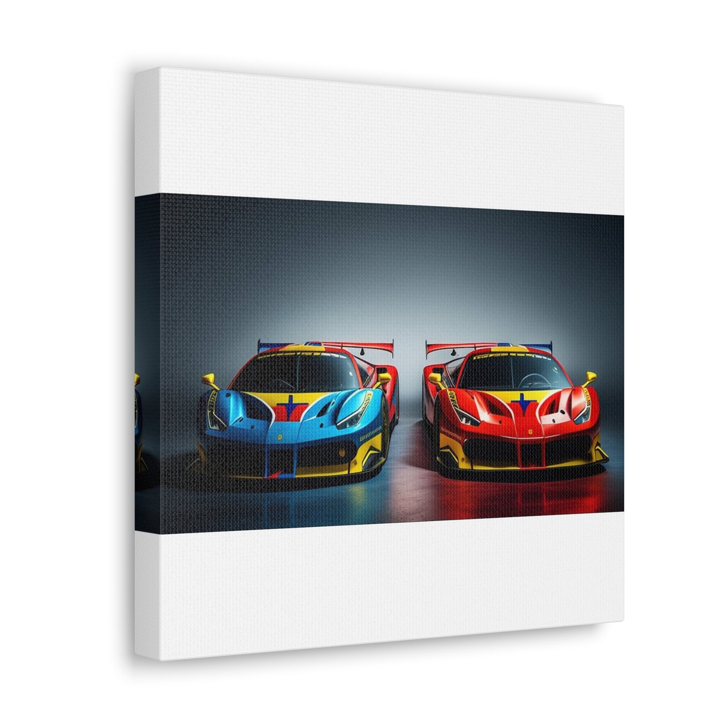 Canvas Gallery Wraps Ferrari Red Blue 2