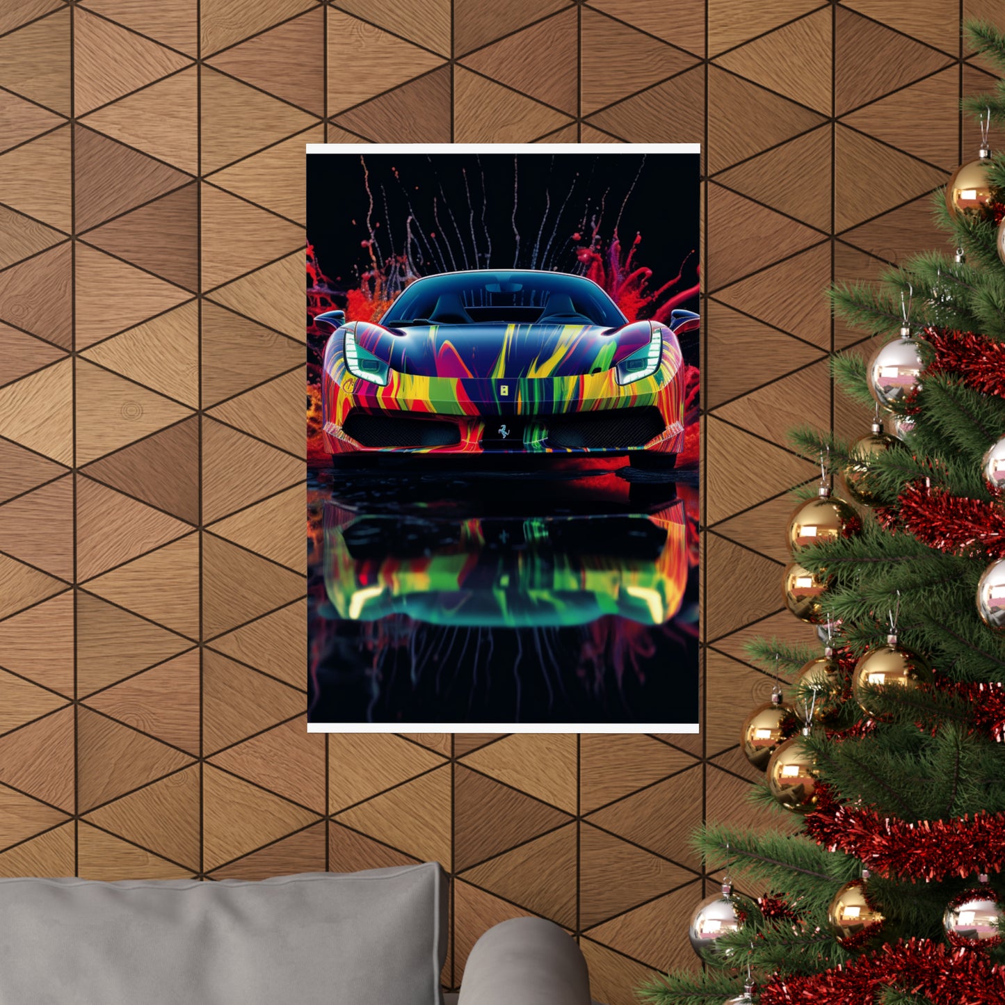 Premium Matte Vertical Posters Ferrari Fusion Water 1