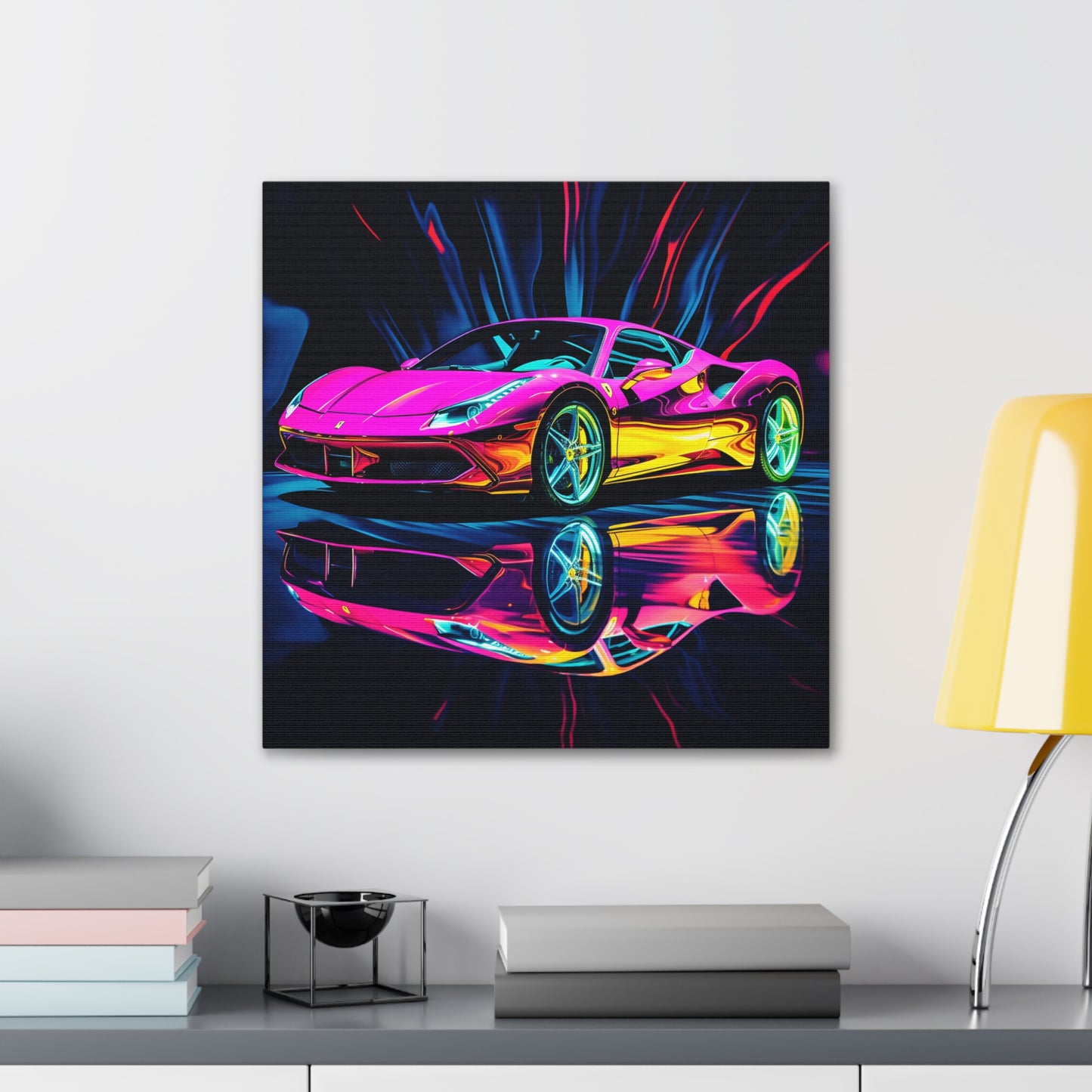 Canvas Gallery Wraps Pink Macro Ferrari 3