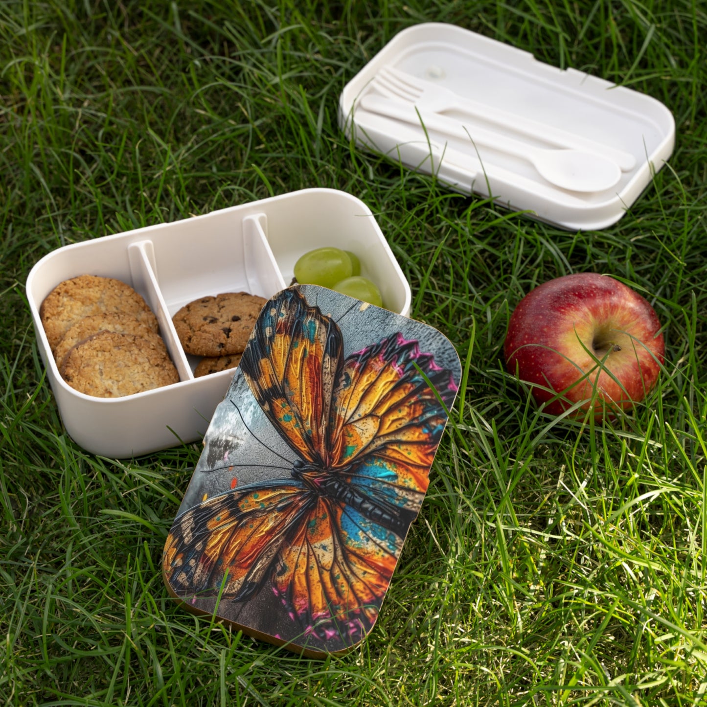 Bento Lunch Box Liquid Street Butterfly 1