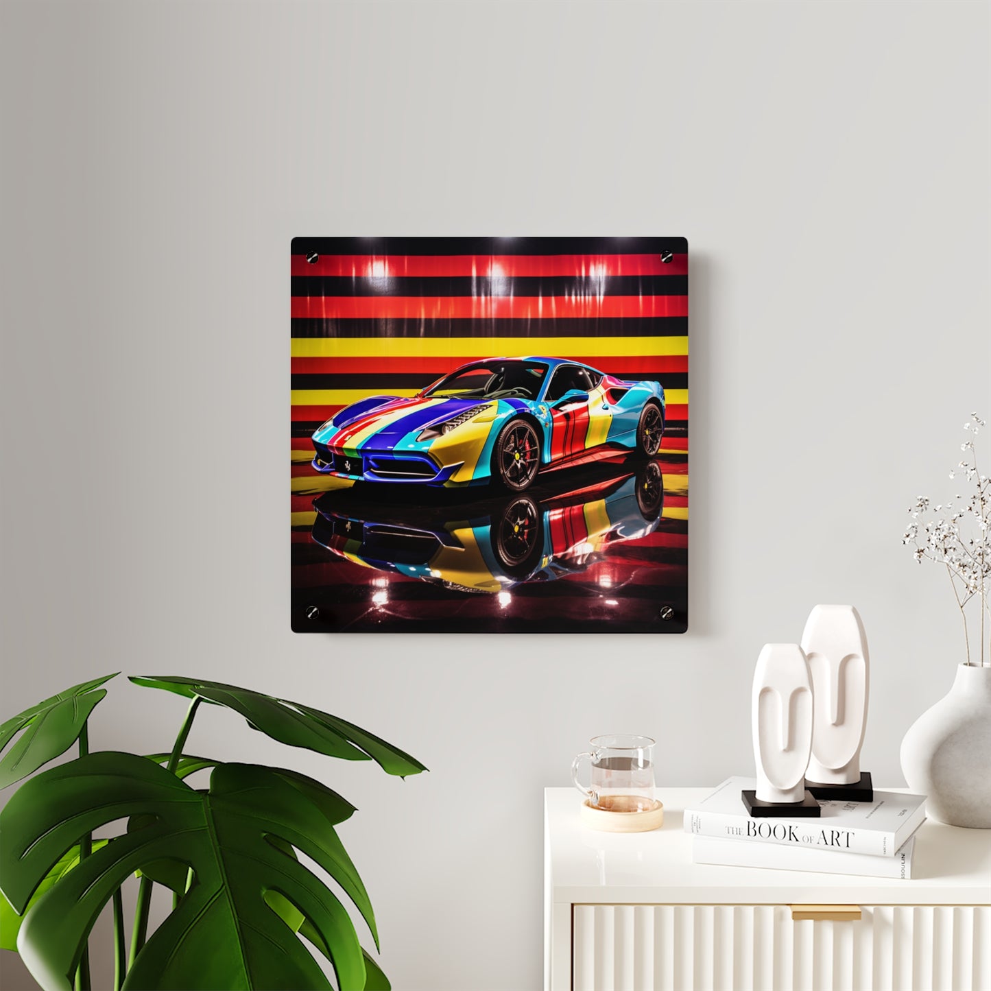 Acrylic Wall Art Panels Hyper Colorfull Ferrari 2