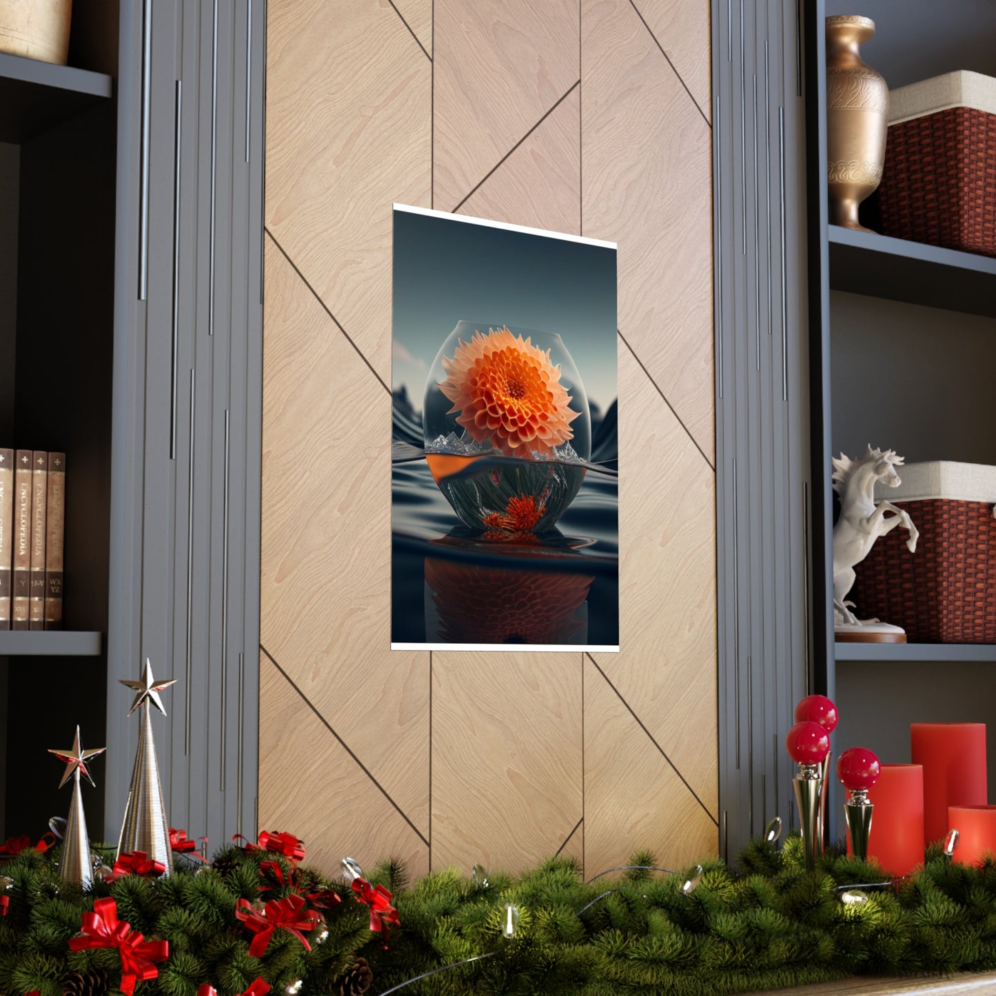 Premium Matte Vertical Posters Dahlia Orange 3