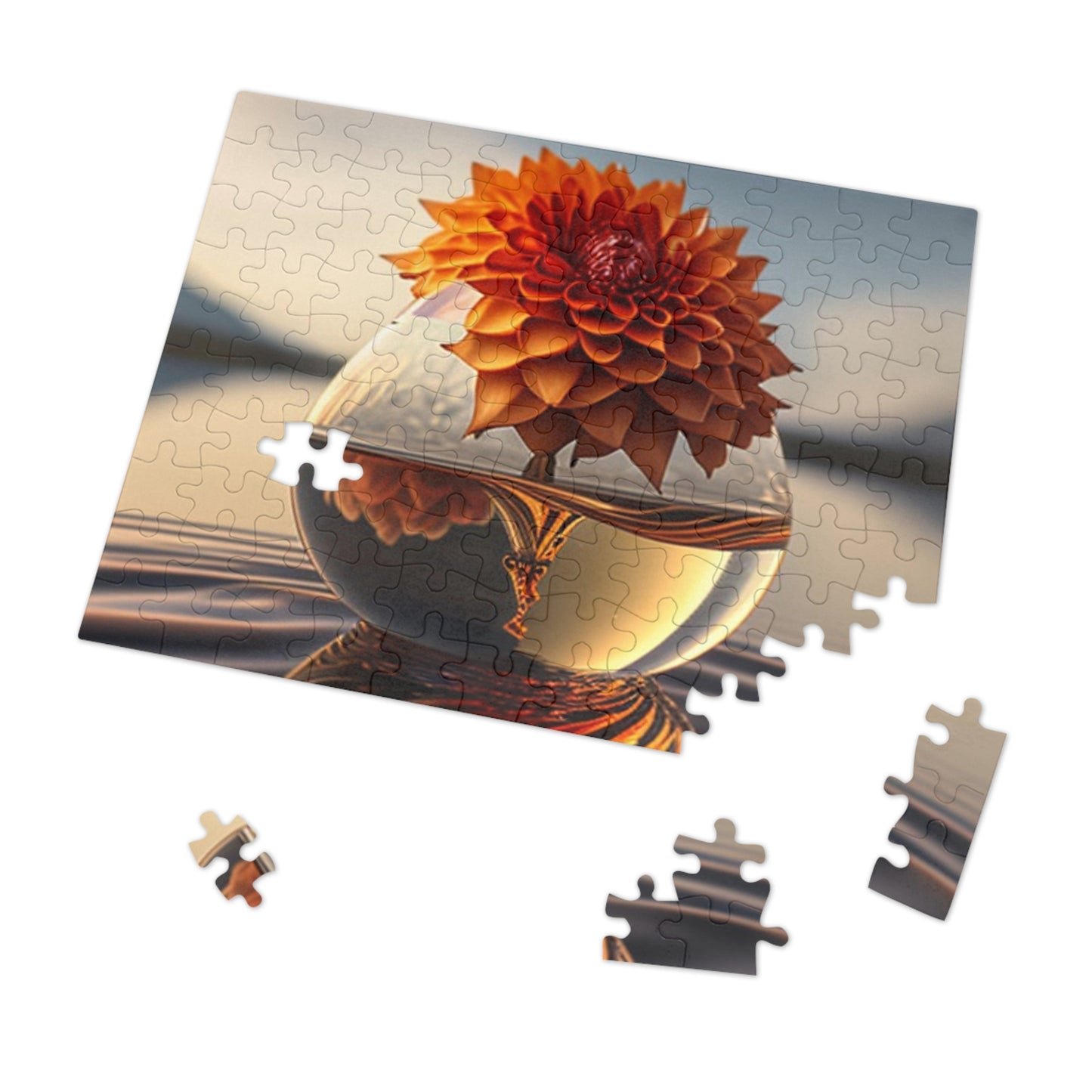 Jigsaw Puzzle (30, 110, 252, 500,1000-Piece) Dahlia Orange 1