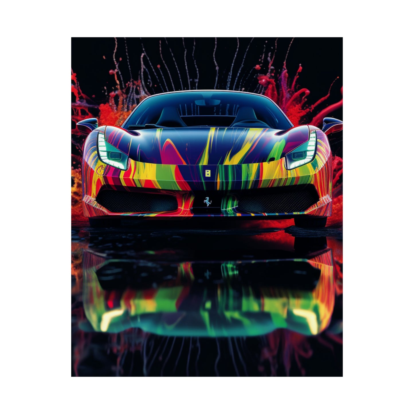 Premium Matte Vertical Posters Ferrari Fusion Water 1